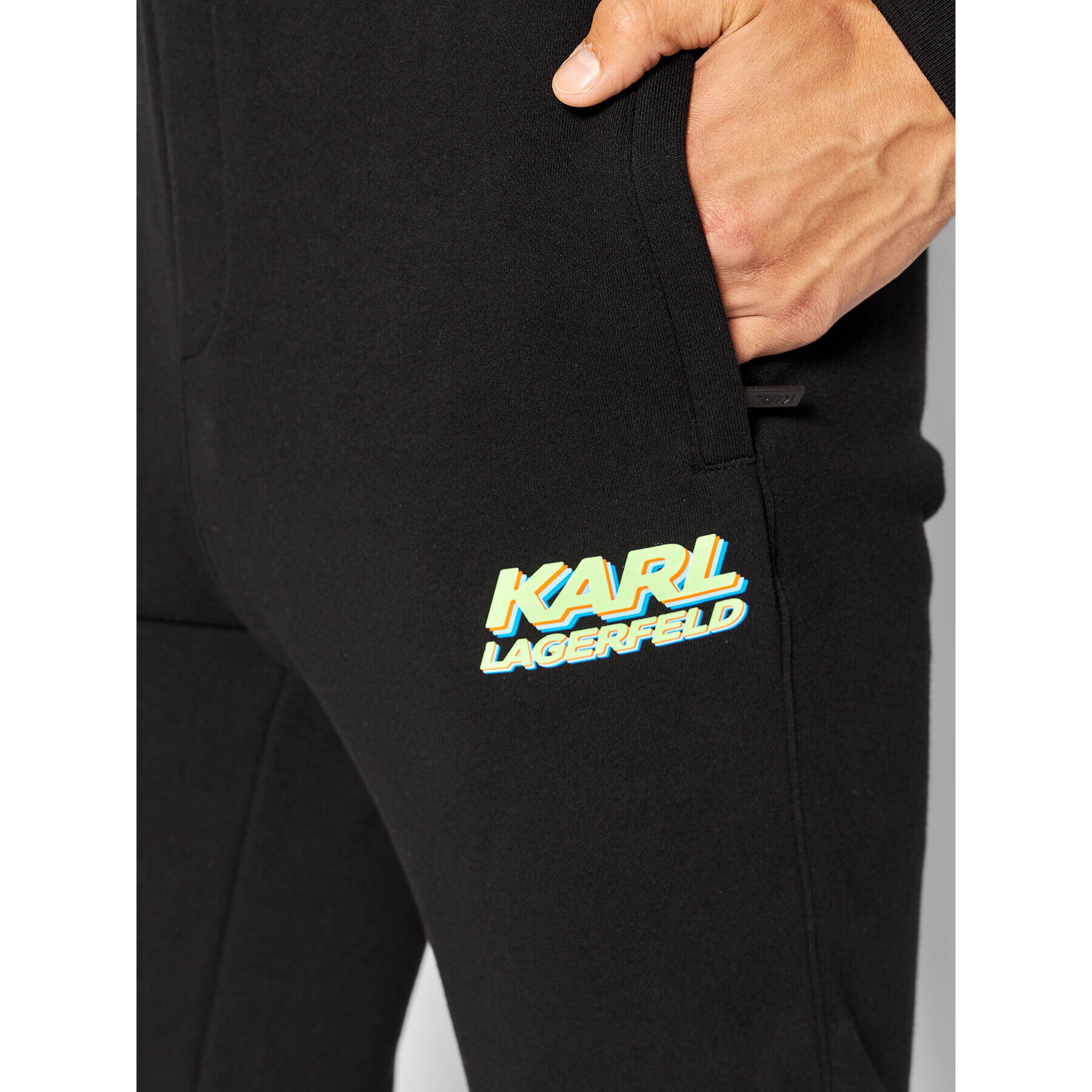 KARL LAGERFELD Pantaloni trening 705081 523910 Negru Regular Fit - Pled.ro