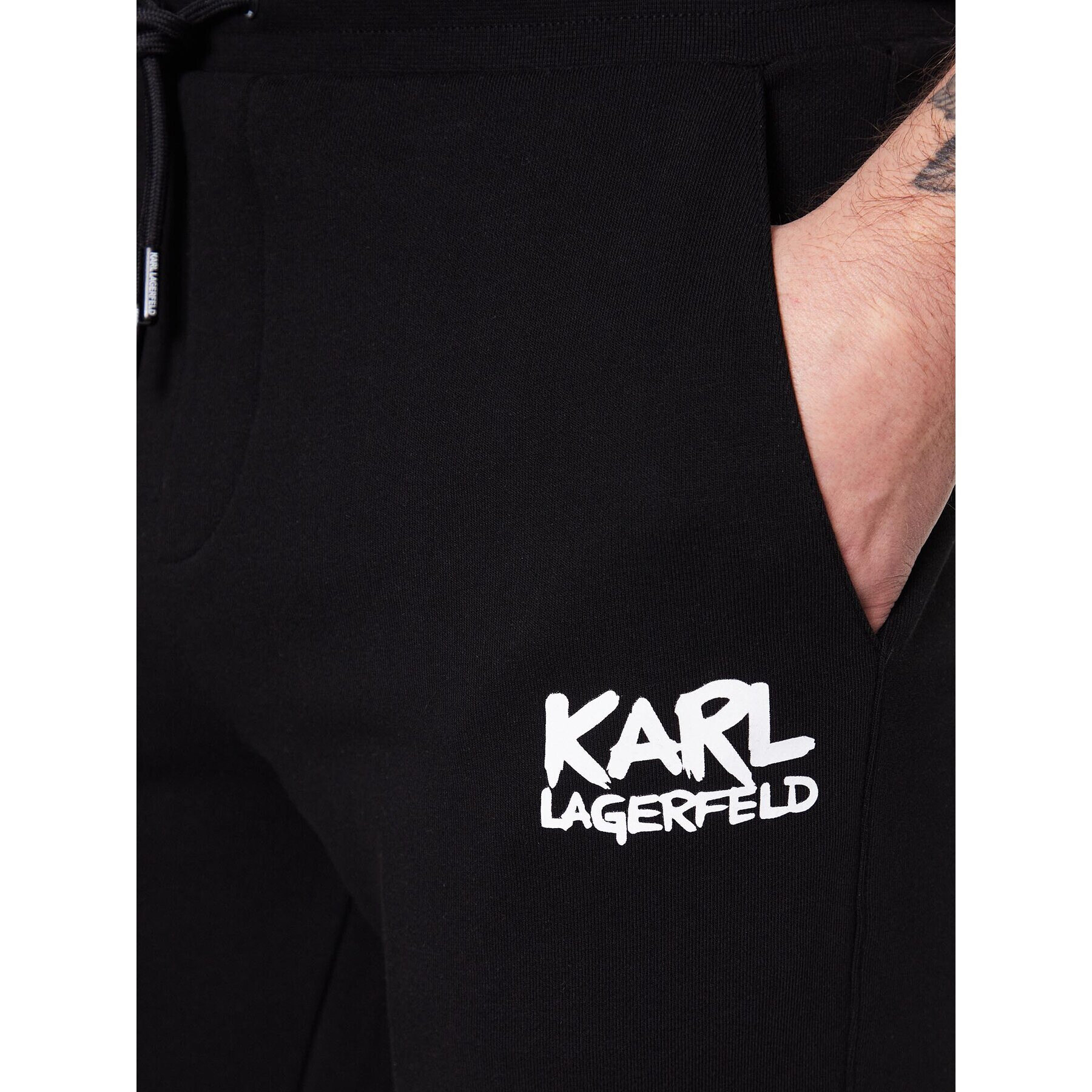 KARL LAGERFELD Pantaloni trening 705081 531900 Negru Regular Fit - Pled.ro