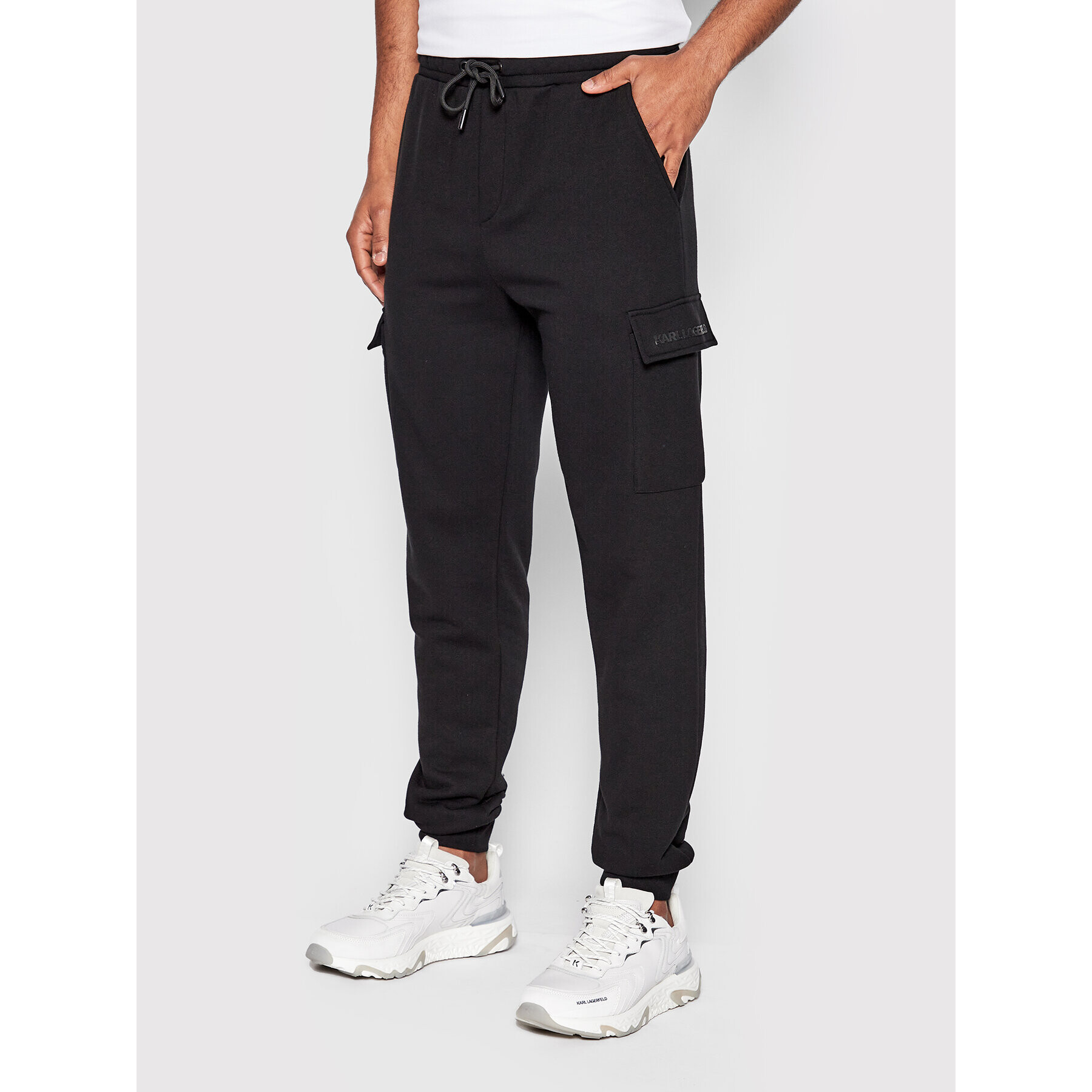 KARL LAGERFELD Pantaloni trening 705087 523910 Negru Regular Fit - Pled.ro