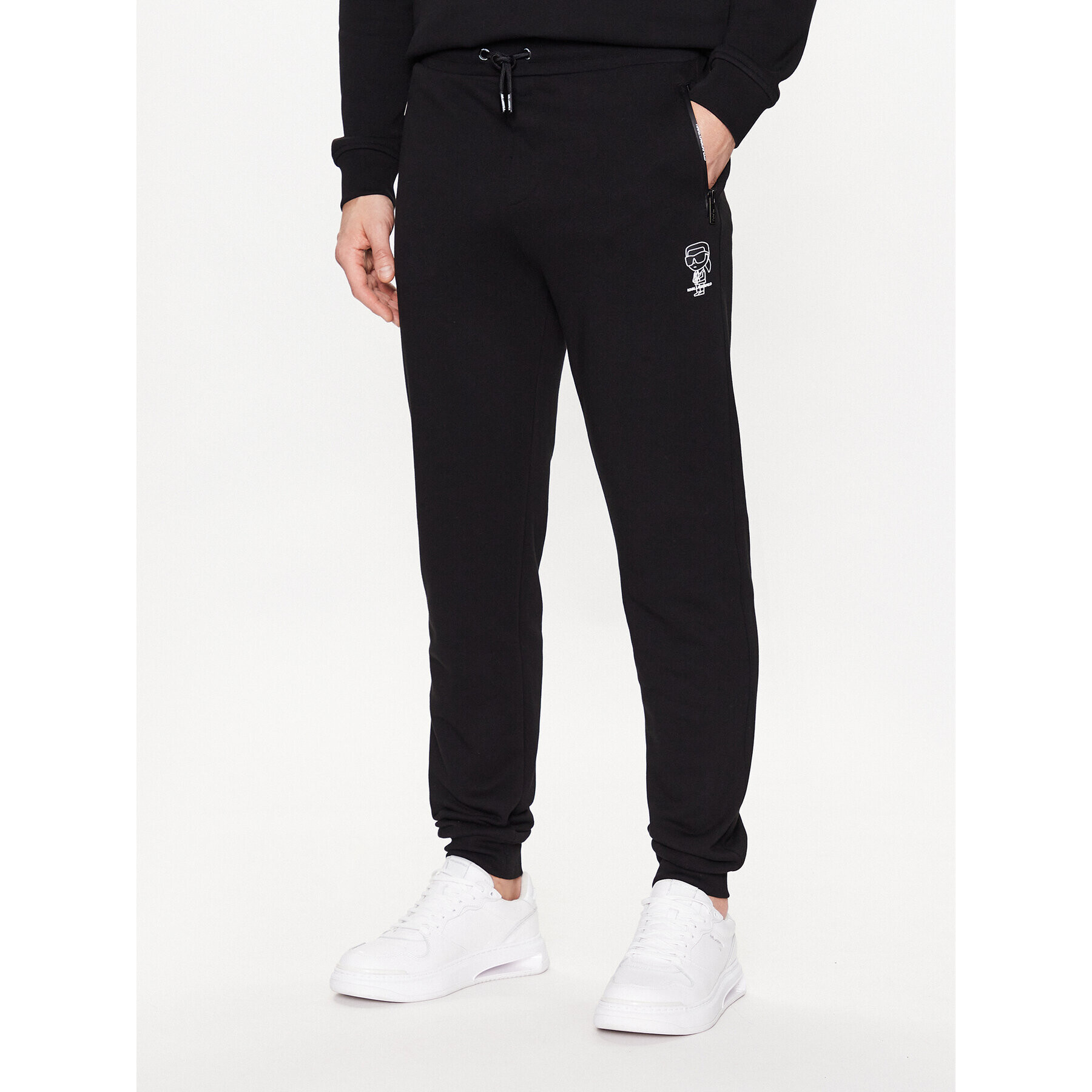 KARL LAGERFELD Pantaloni trening 705093 531900 Negru Regular Fit - Pled.ro