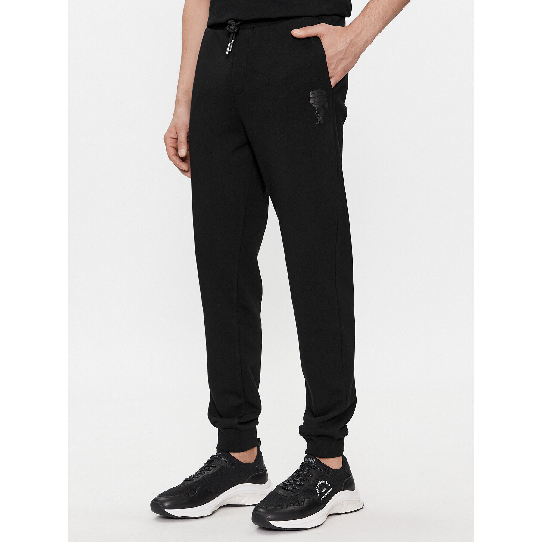 KARL LAGERFELD Pantaloni trening 705402 541900 Negru Regular Fit - Pled.ro