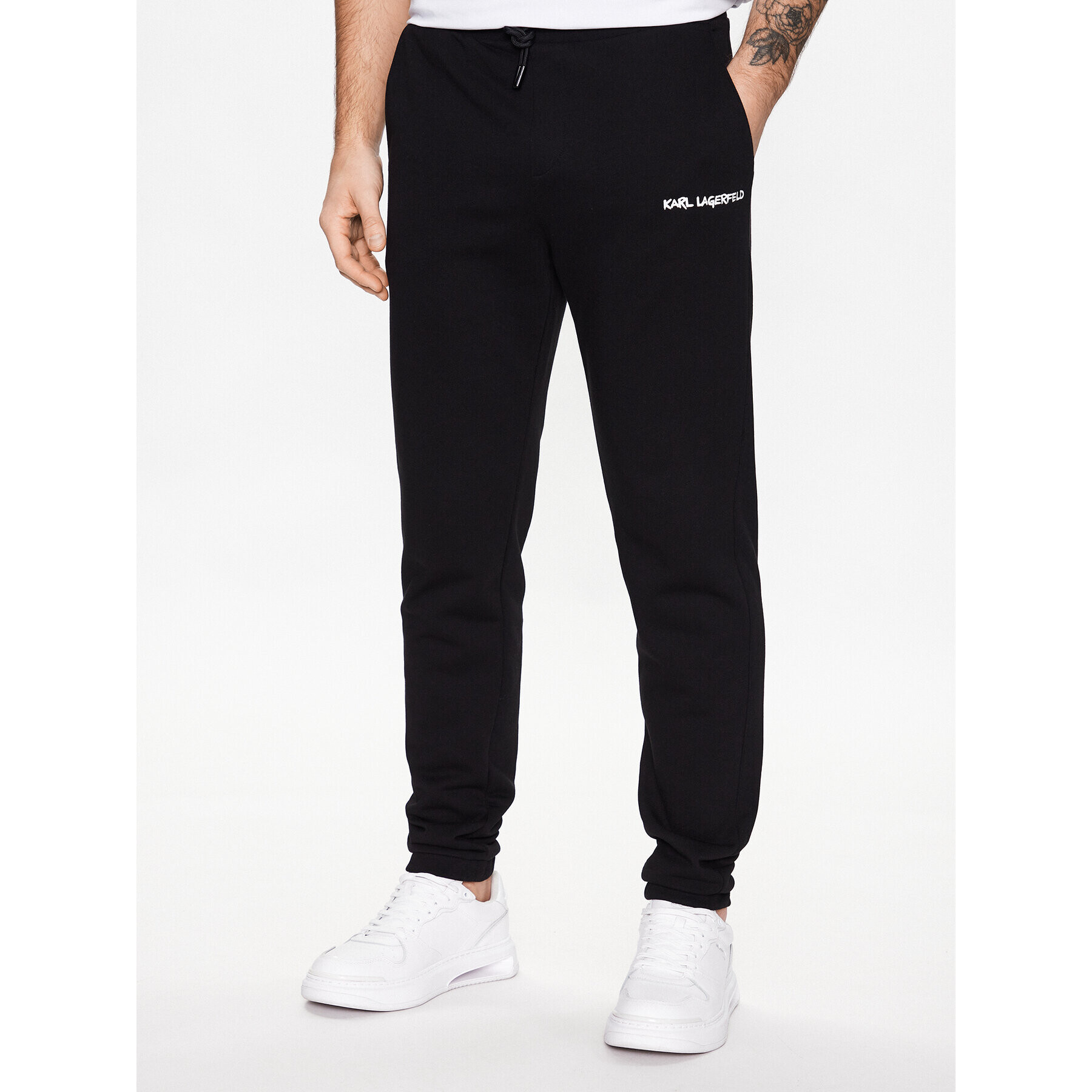 KARL LAGERFELD Pantaloni trening 705403 531900 Negru Regular Fit - Pled.ro