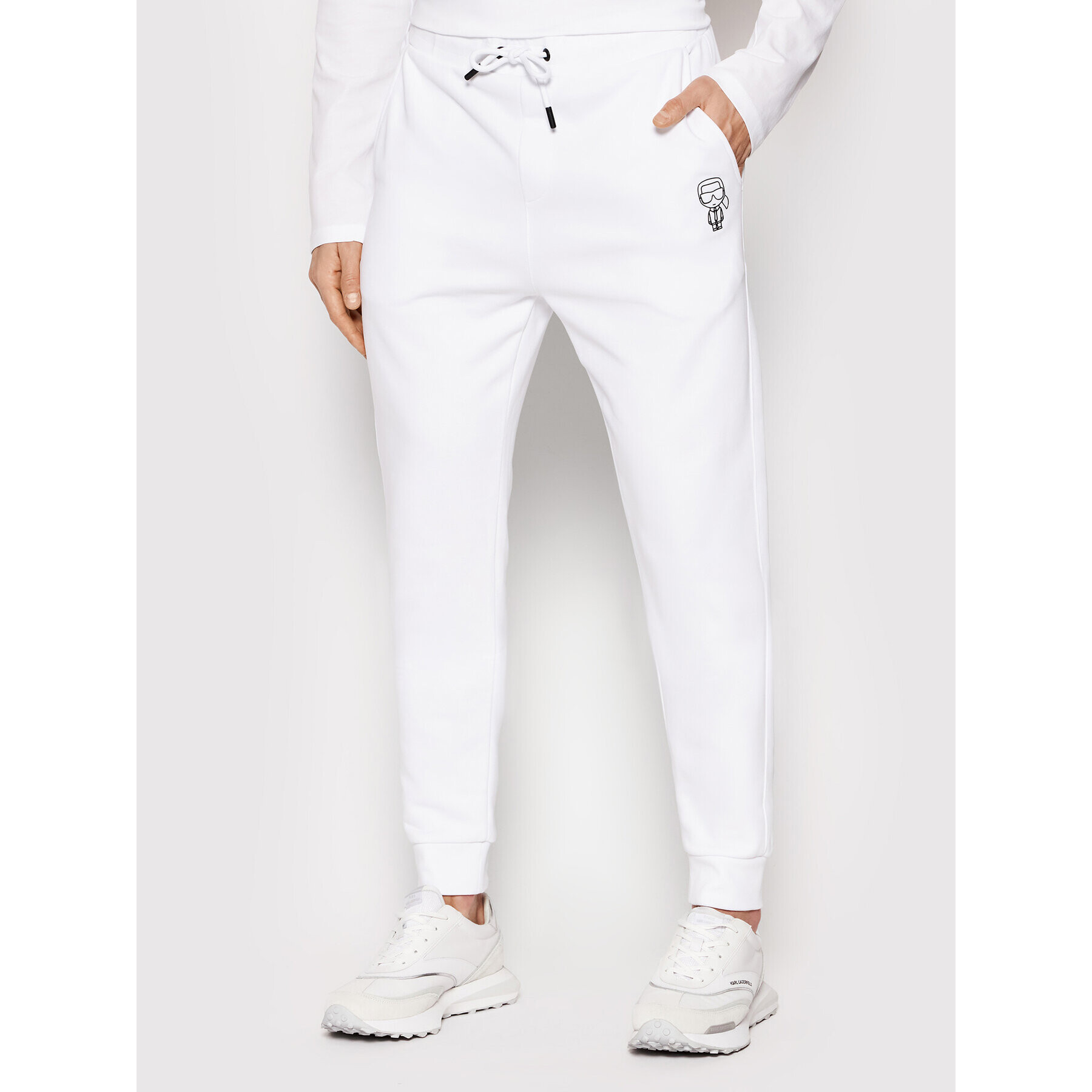 KARL LAGERFELD Pantaloni trening 705408 521900 Alb Regular Fit - Pled.ro