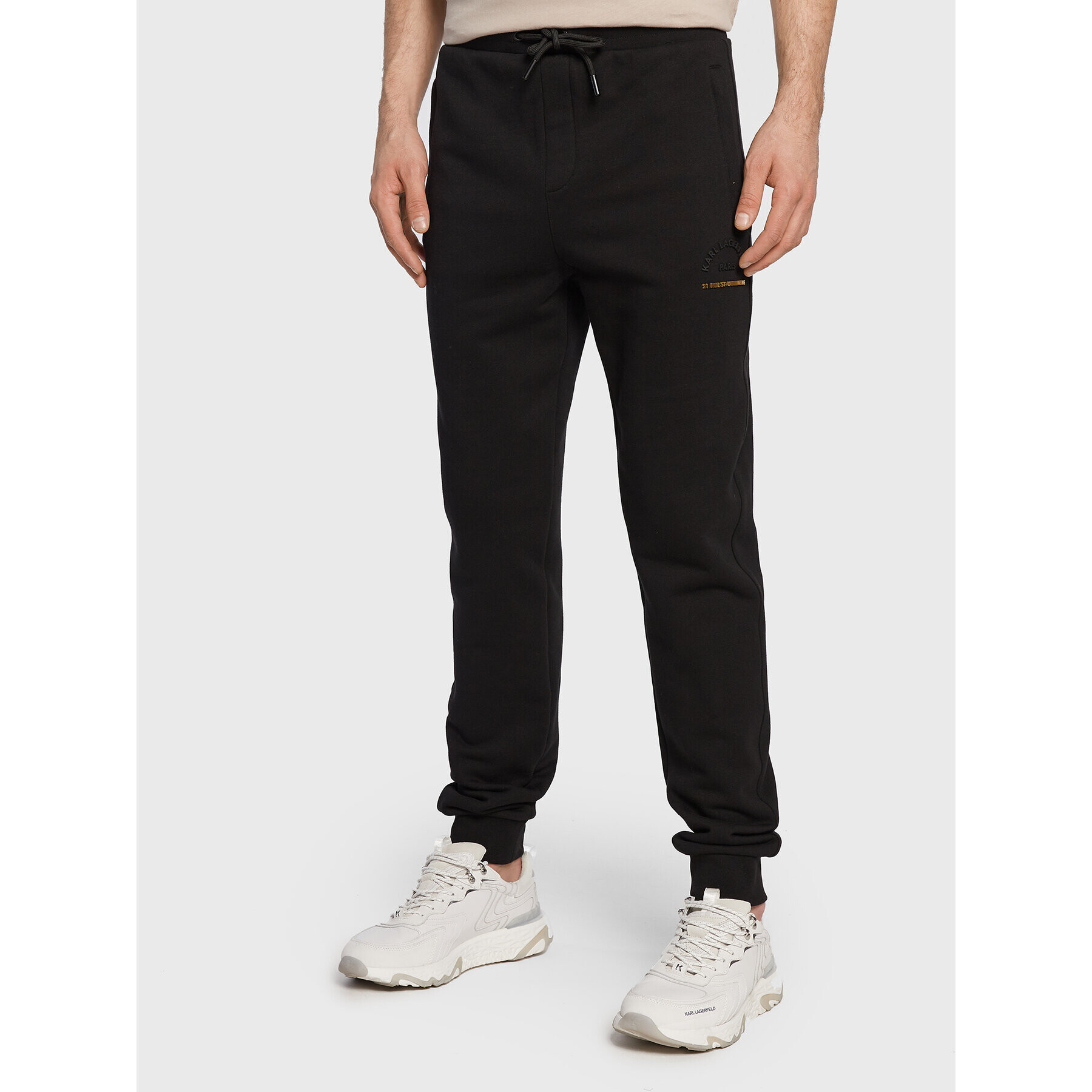 KARL LAGERFELD Pantaloni trening 705422 524910 Negru Regular Fit - Pled.ro