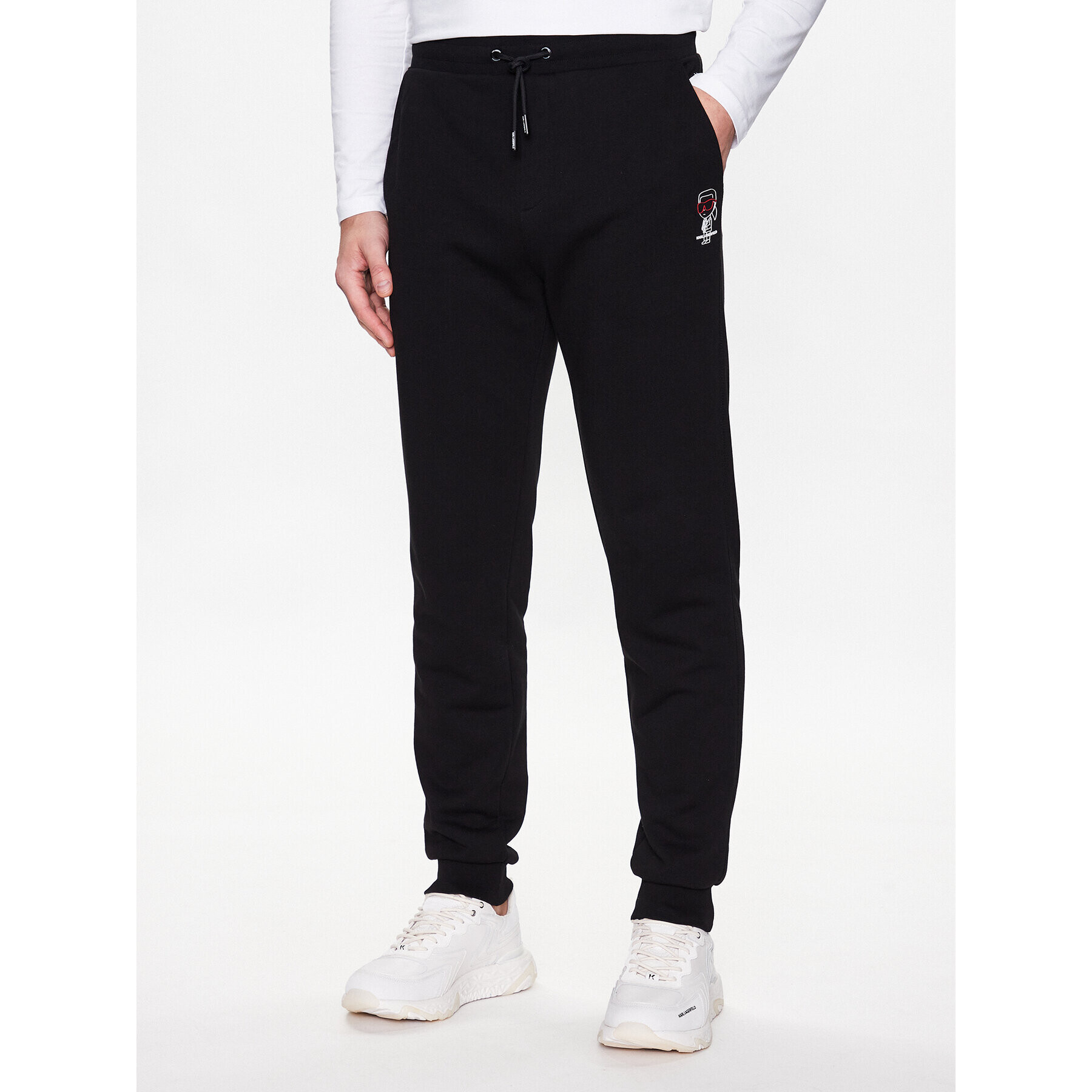 KARL LAGERFELD Pantaloni trening 705422 532900 Negru Regular Fit - Pled.ro