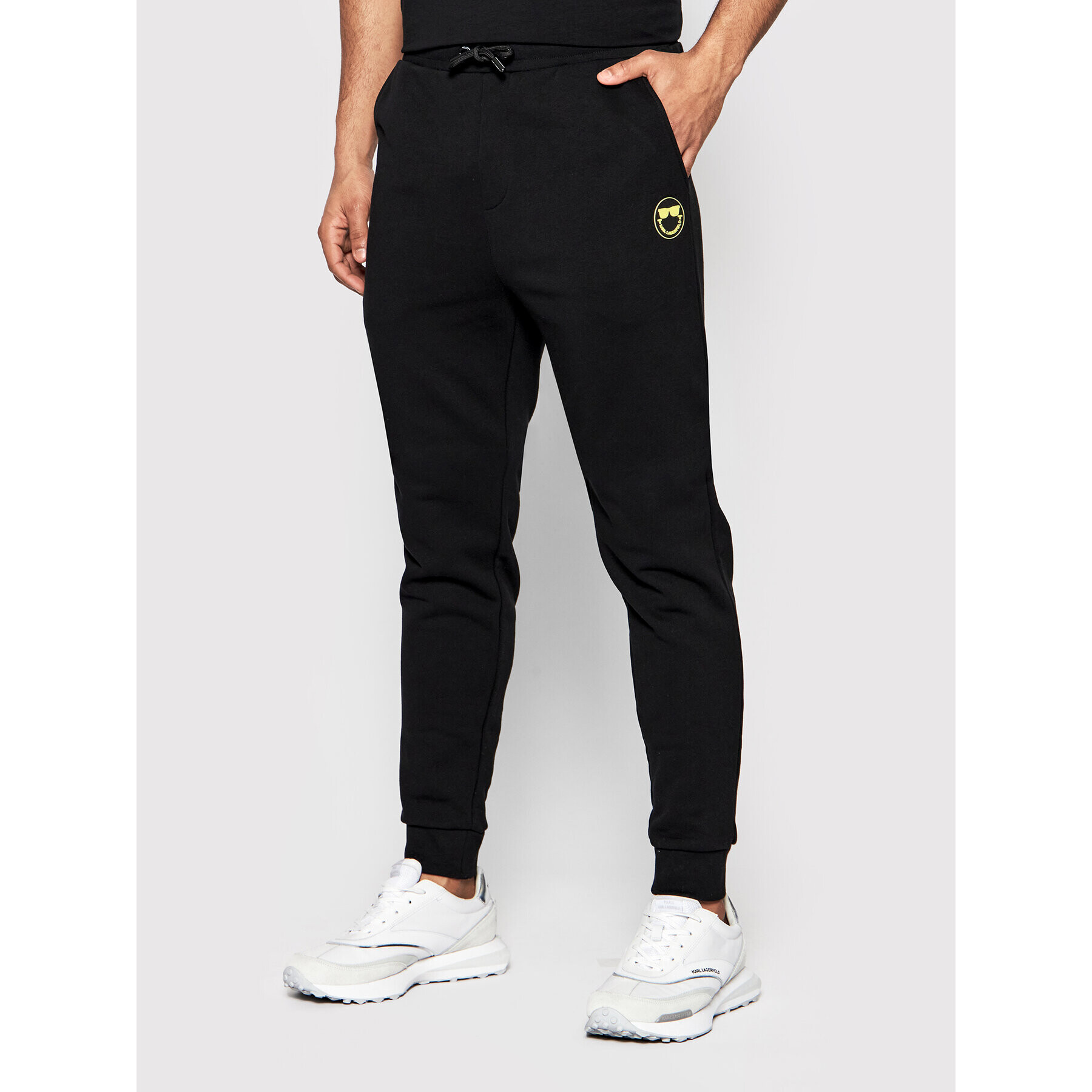 KARL LAGERFELD Pantaloni trening SMILEY WORLD 705441 521900 Negru Regular Fit - Pled.ro