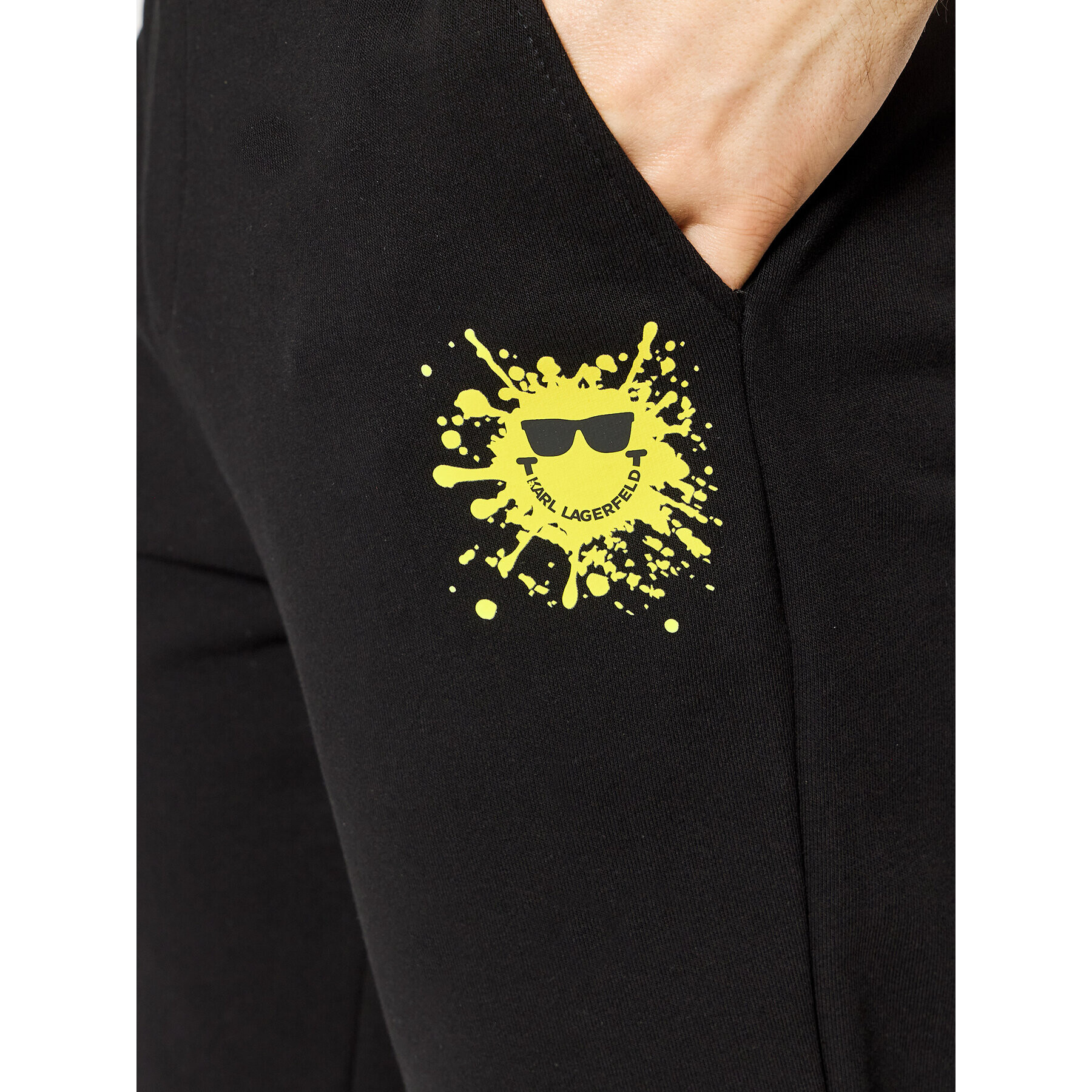 KARL LAGERFELD Pantaloni trening SMILEY WORLD 705446 521900 Negru Regular Fit - Pled.ro