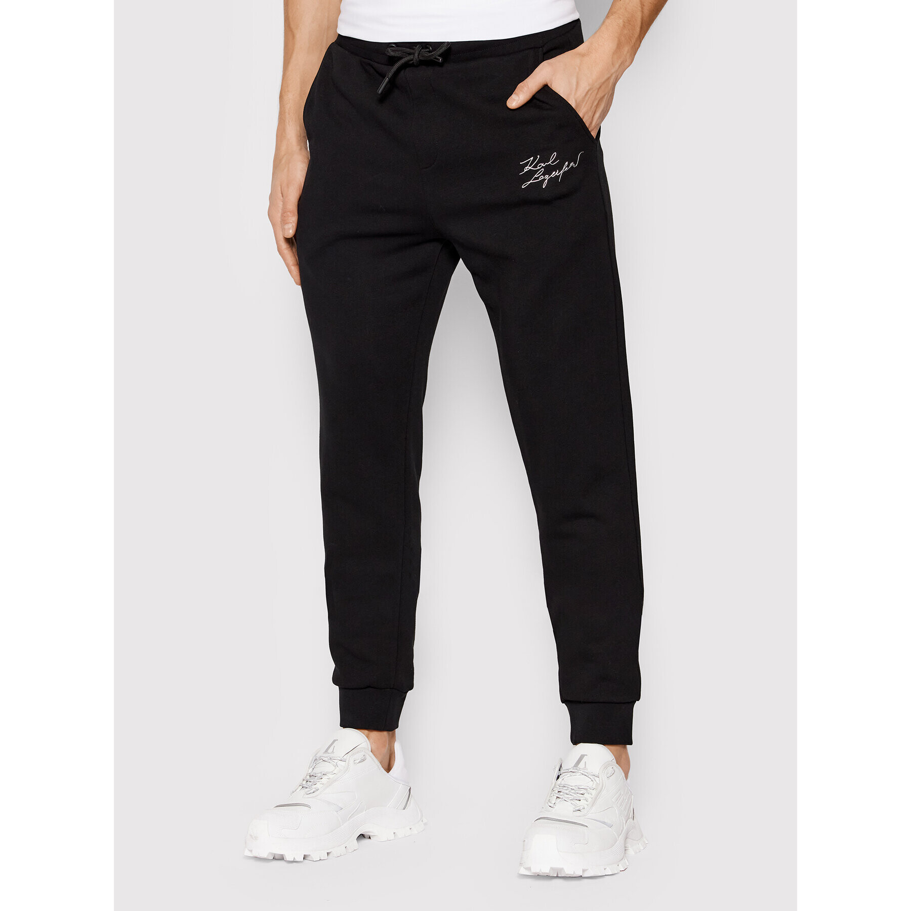 KARL LAGERFELD Pantaloni trening Sweat 705404 521900 Negru Regular Fit - Pled.ro