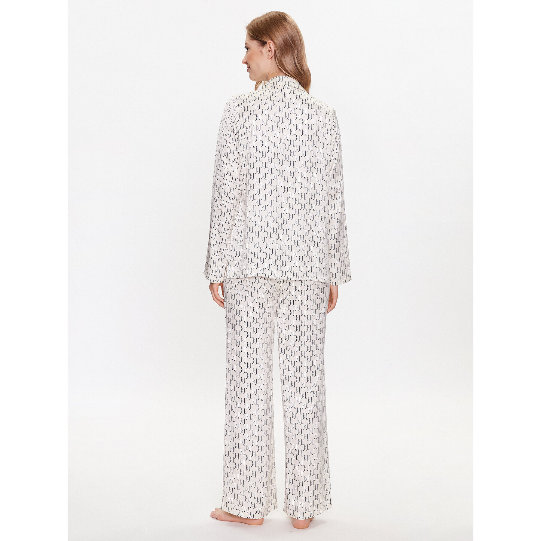 KARL LAGERFELD Pijama 225W2133 Alb Regular Fit - Pled.ro