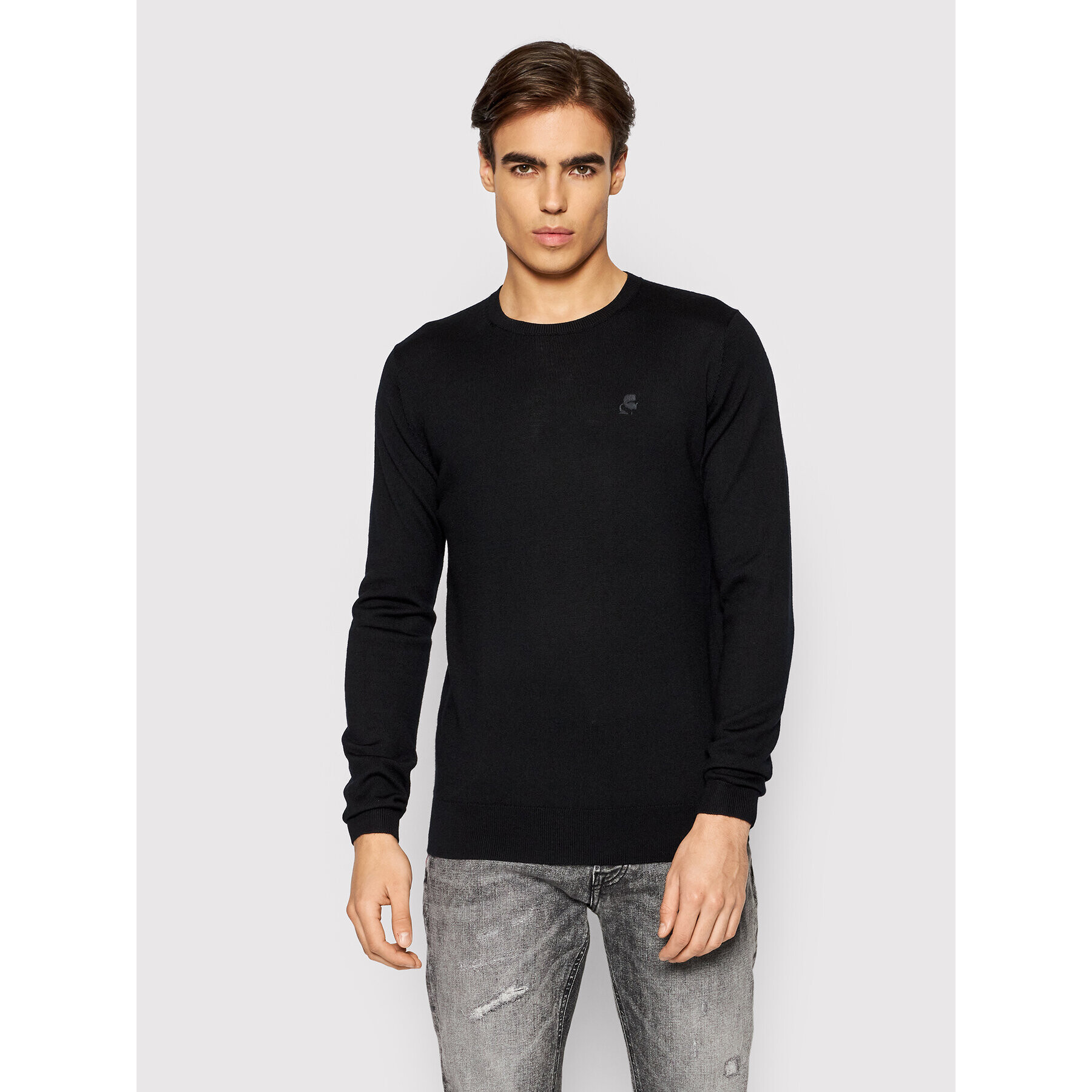 KARL LAGERFELD Pulover Knit 655000 512399 Negru Regular Fit - Pled.ro