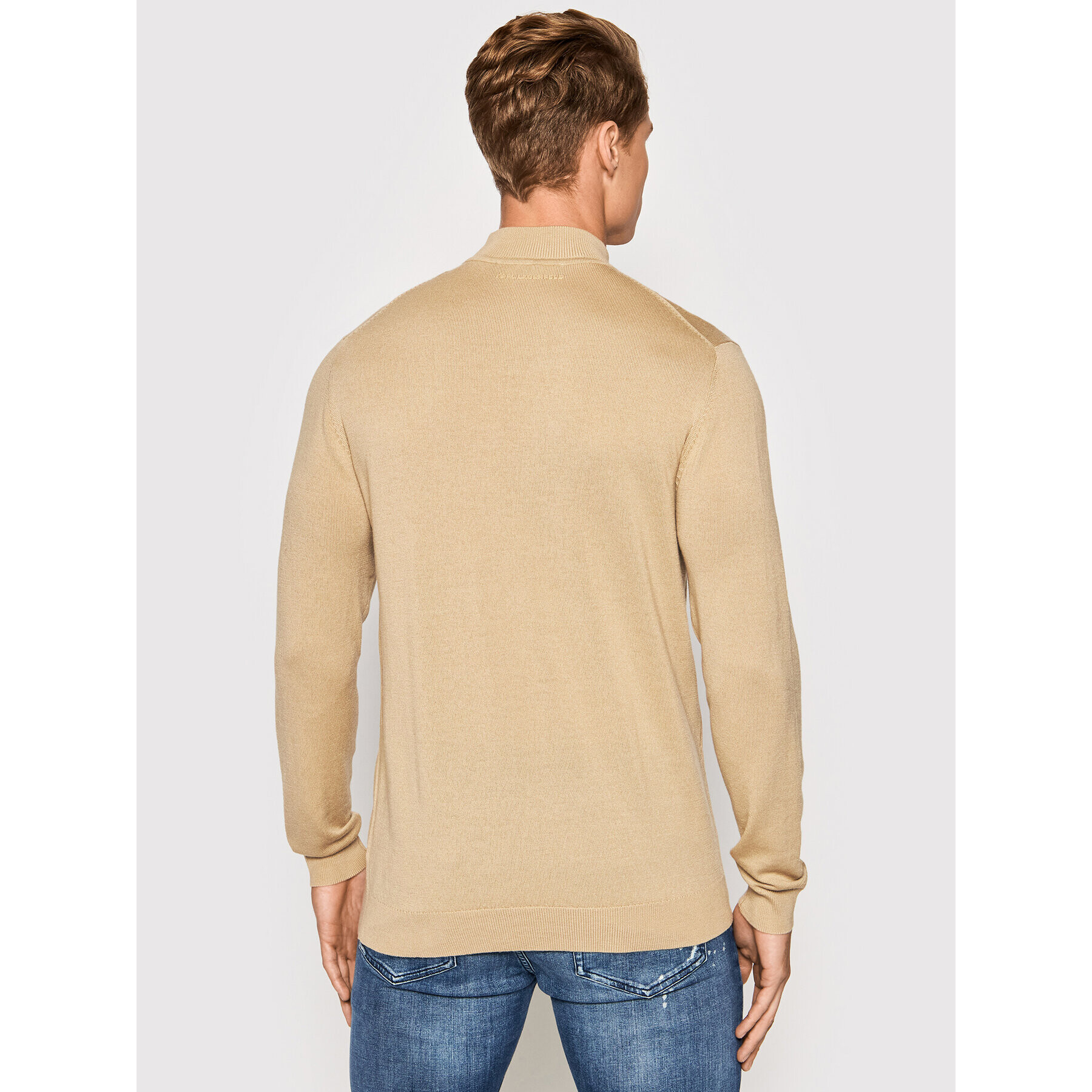 KARL LAGERFELD Pulover Knit 655002 512399 Bej Slim Fit - Pled.ro