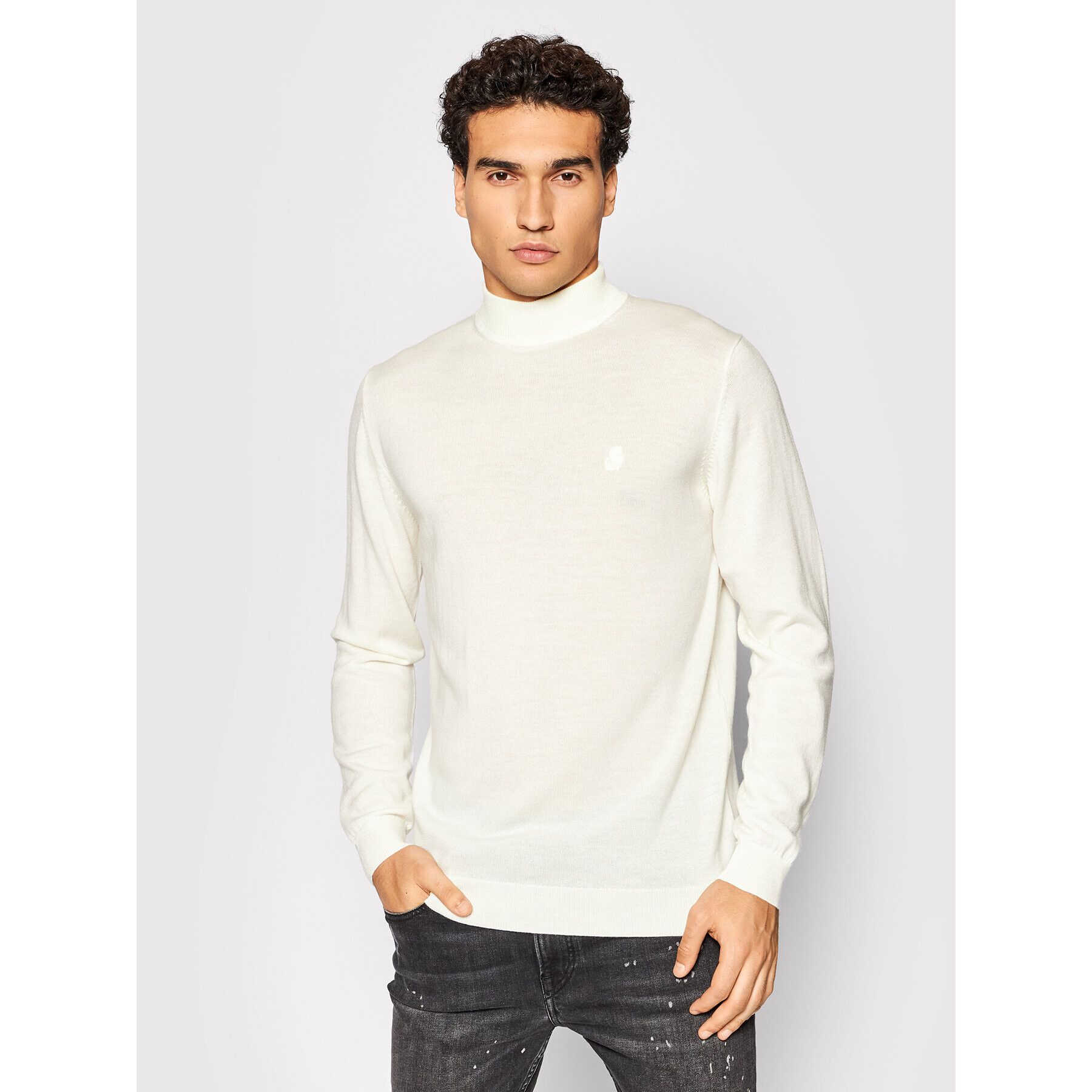 KARL LAGERFELD Pulover Knit 655002 512399 Bej Slim Fit - Pled.ro