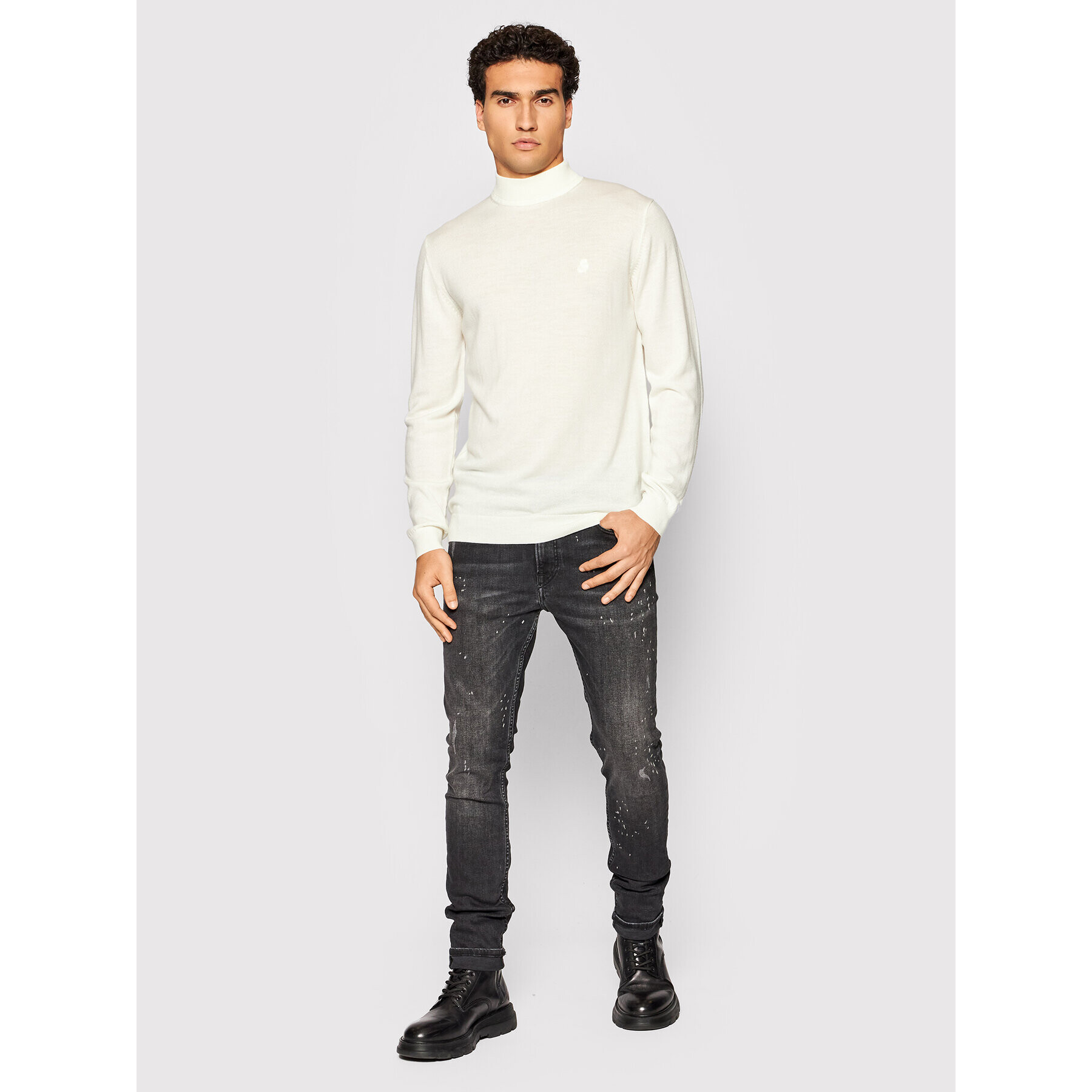 KARL LAGERFELD Pulover Knit 655002 512399 Bej Slim Fit - Pled.ro