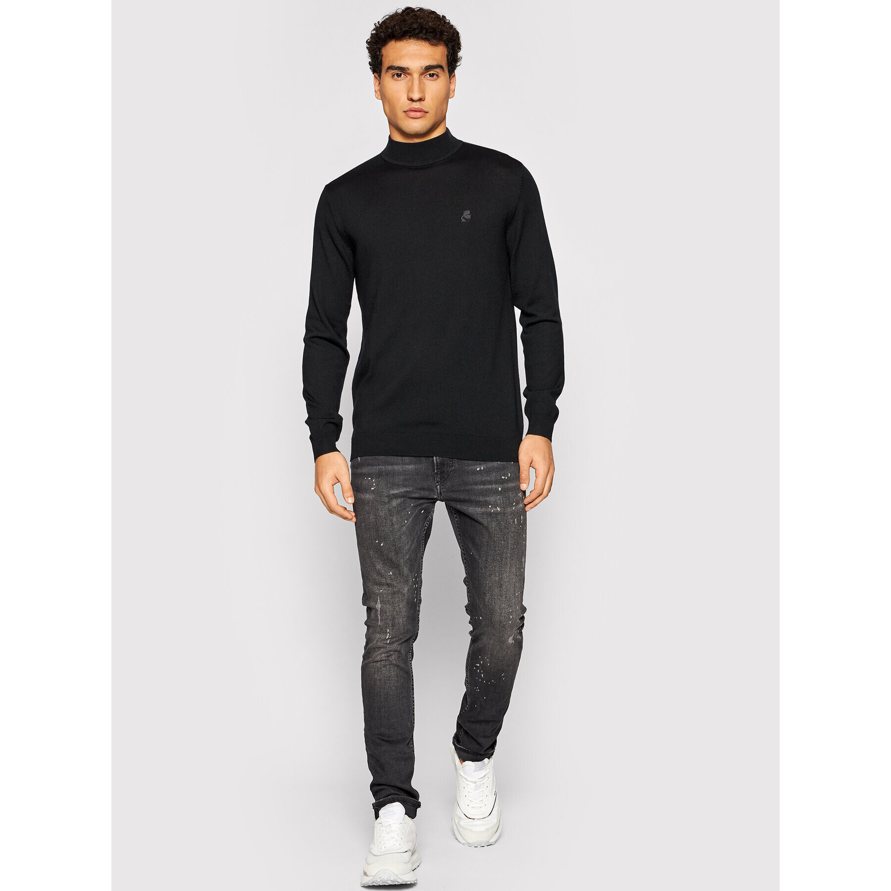 KARL LAGERFELD Pulover Knit 655002 512399 Negru Slim Fit - Pled.ro