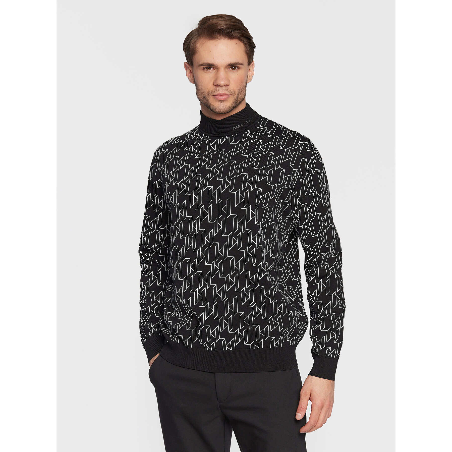 KARL LAGERFELD Pulover Knit 655011 524304 Negru Regular Fit - Pled.ro