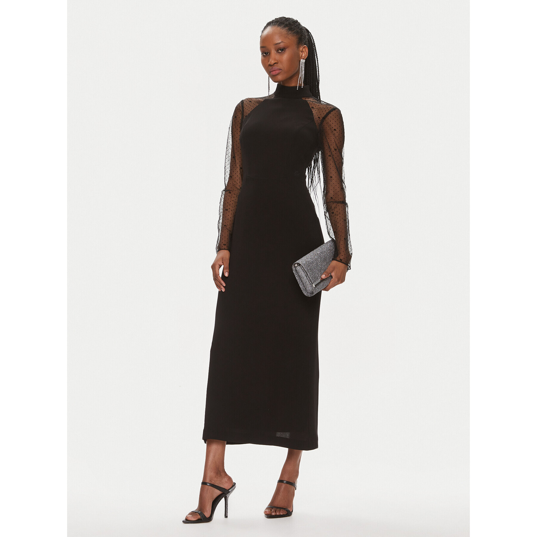 KARL LAGERFELD Rochie cocktail 240W1303 Negru Slim Fit - Pled.ro