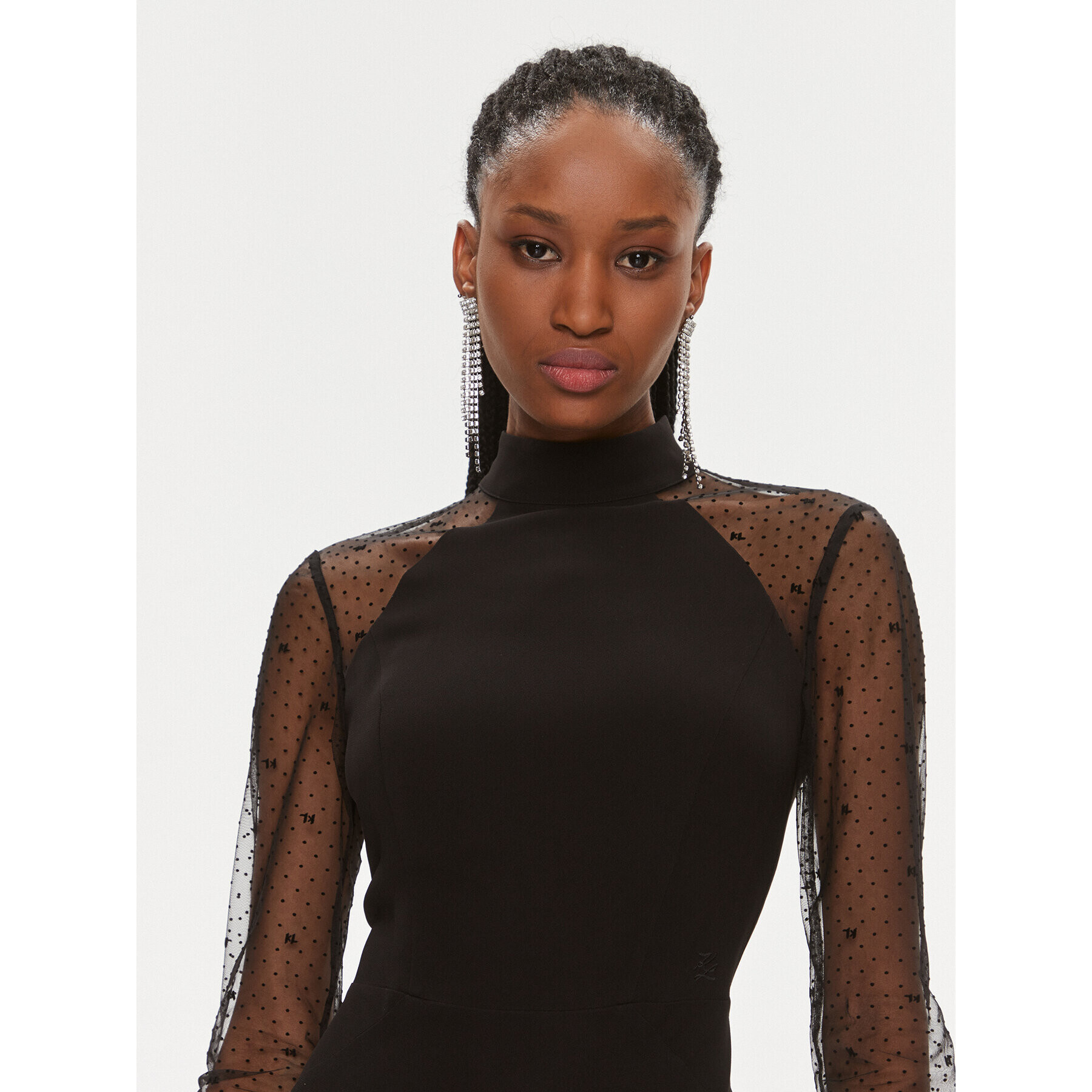 KARL LAGERFELD Rochie cocktail 240W1303 Negru Slim Fit - Pled.ro