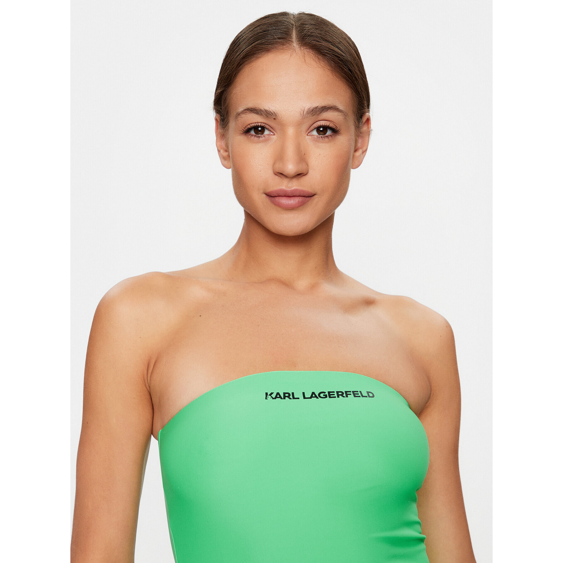 KARL LAGERFELD Rochie de vară Straples Beach Dress 231W2206 Verde Regular Fit - Pled.ro