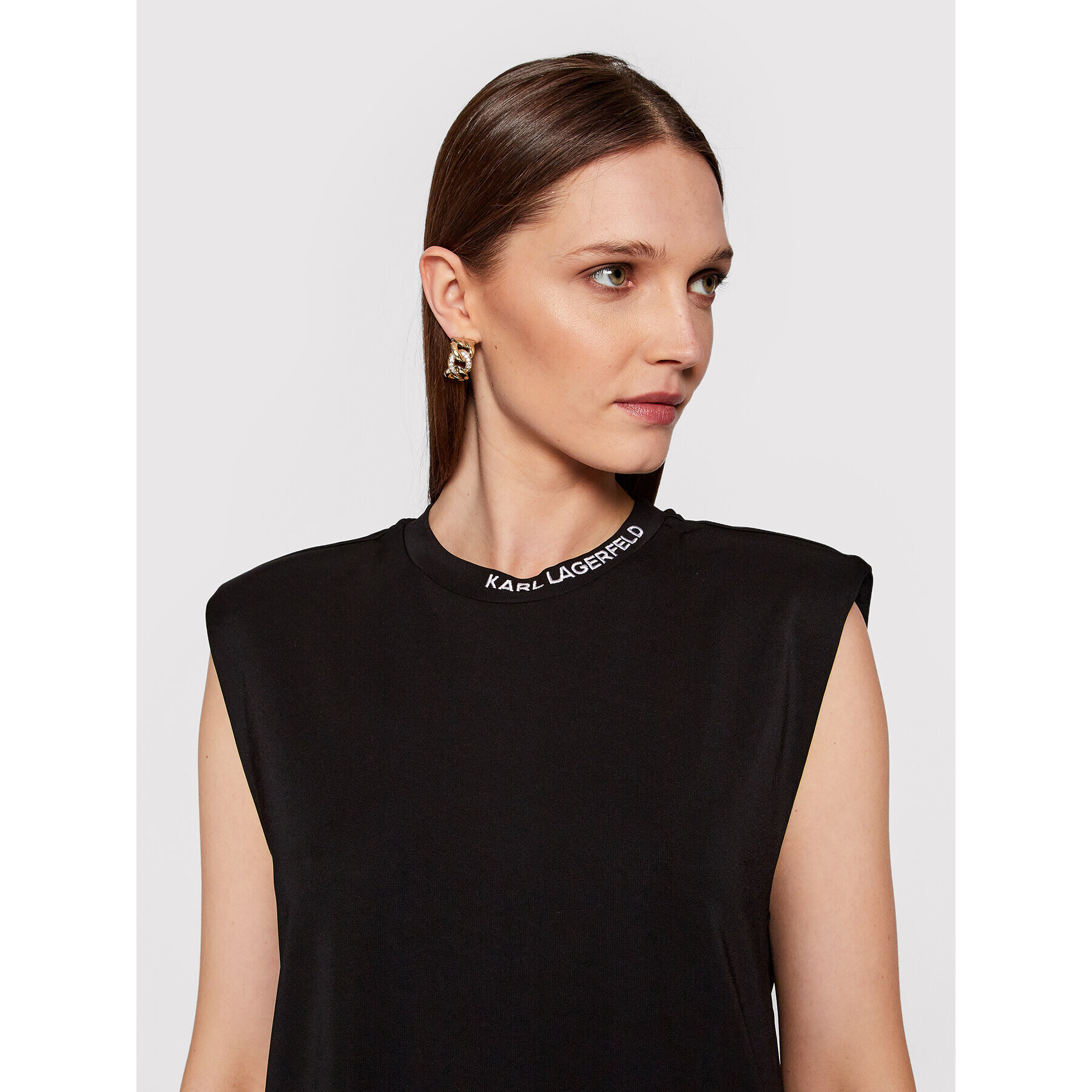 KARL LAGERFELD Rochie de zi 220W1353 Negru Regular Fit - Pled.ro