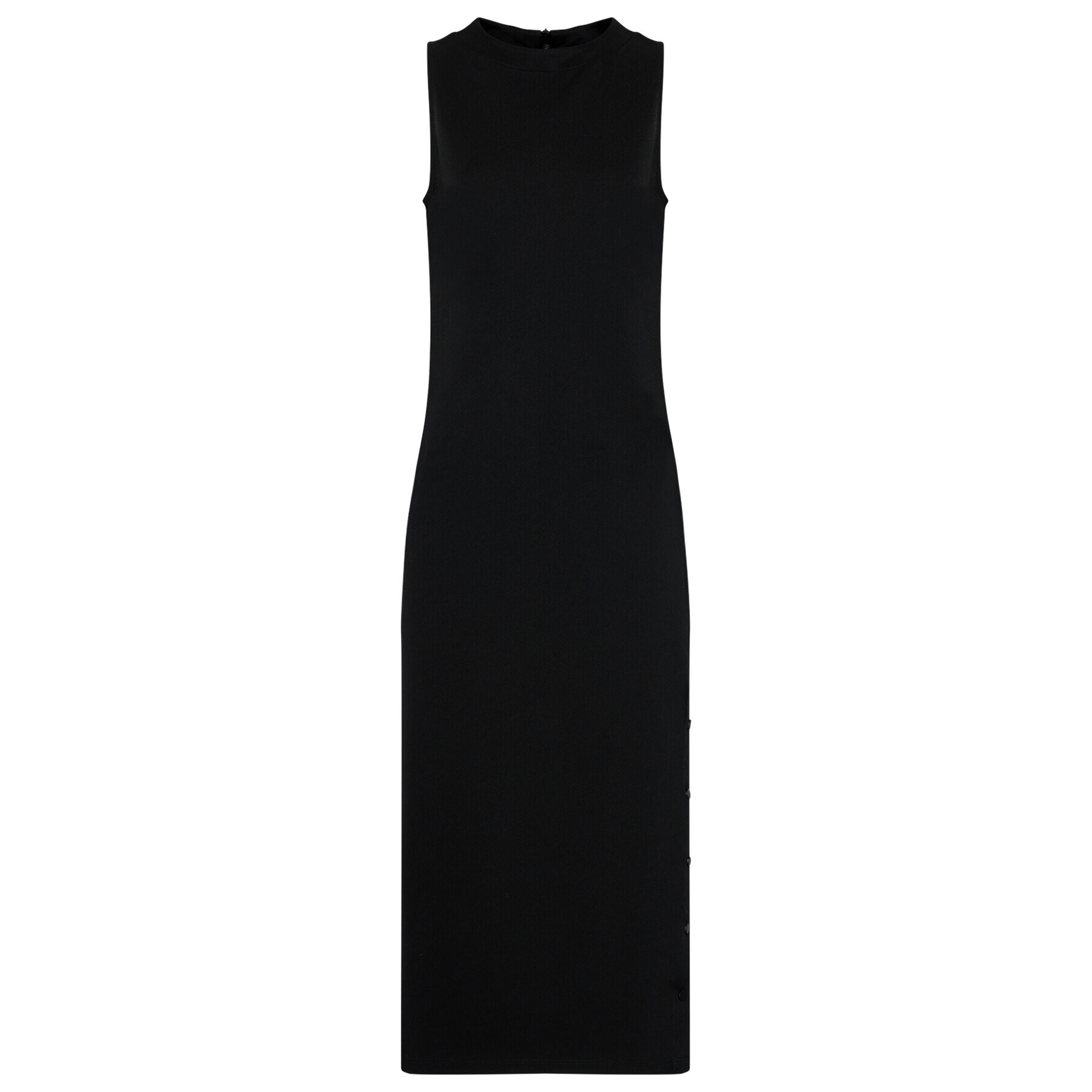 KARL LAGERFELD Rochie de zi Logo Tape Snap 211W1365 Negru Slim Fit - Pled.ro