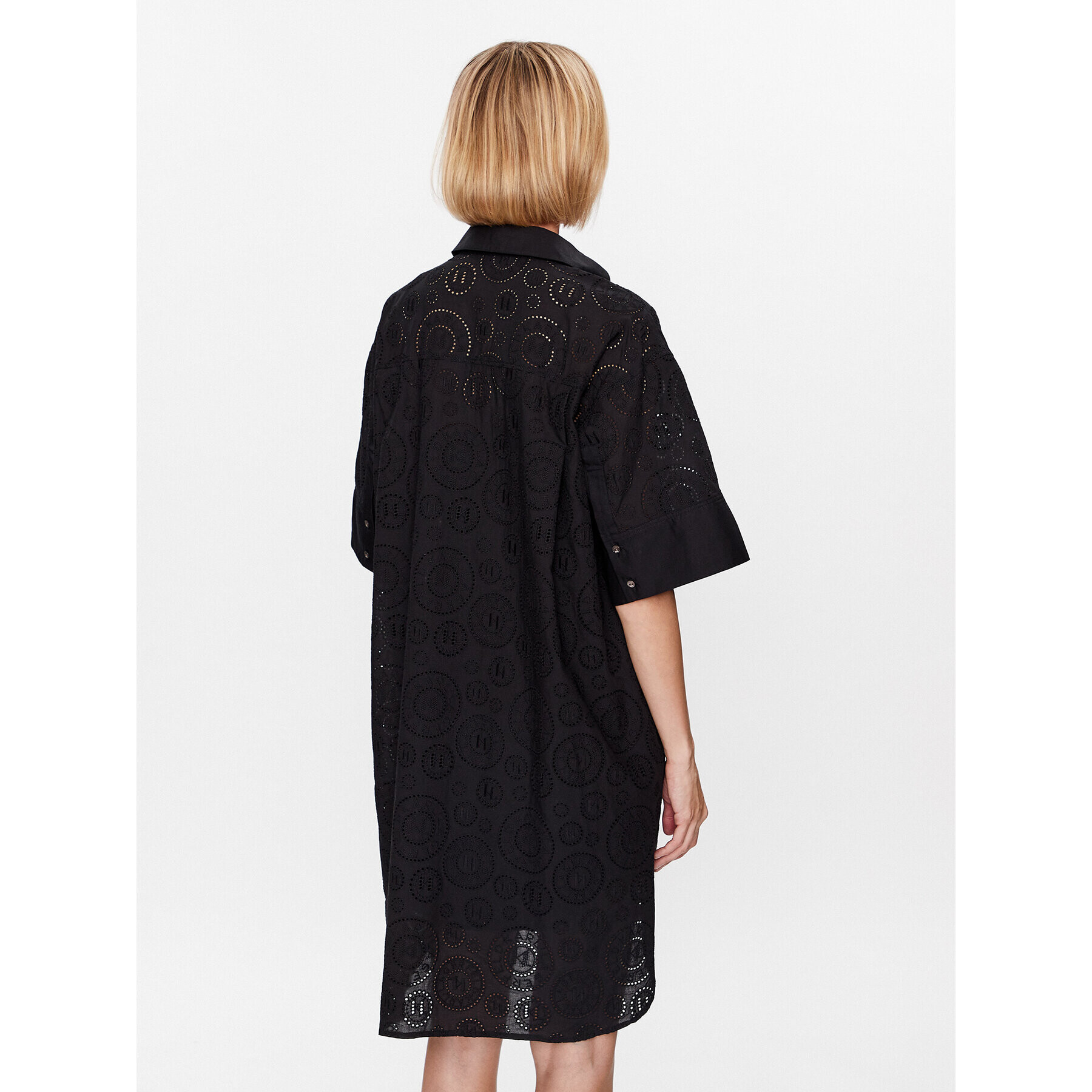 KARL LAGERFELD Rochie tip cămașă 231W1302 Negru Regular Fit - Pled.ro