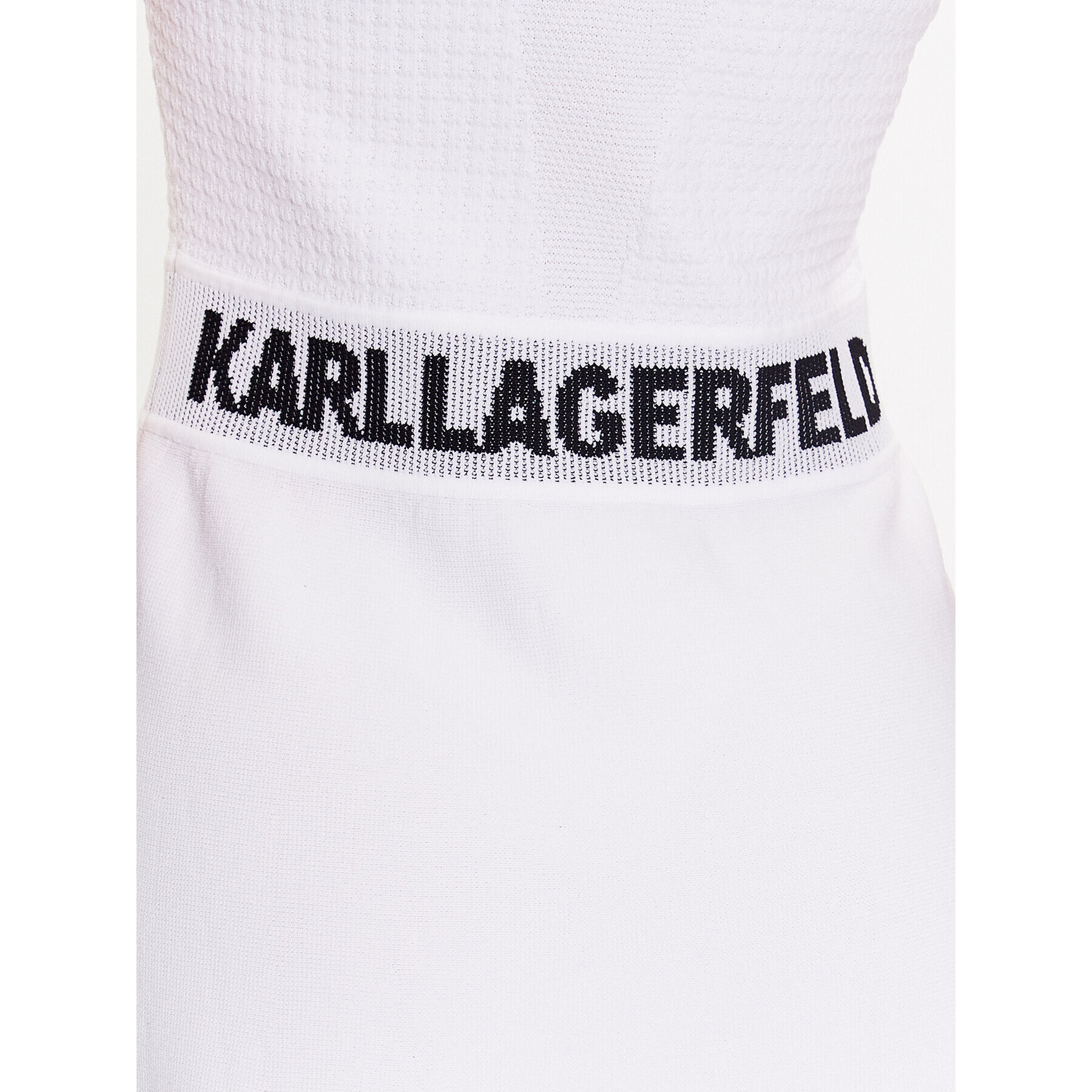 KARL LAGERFELD Rochie tricotată 231W1359 Alb Regular Fit - Pled.ro