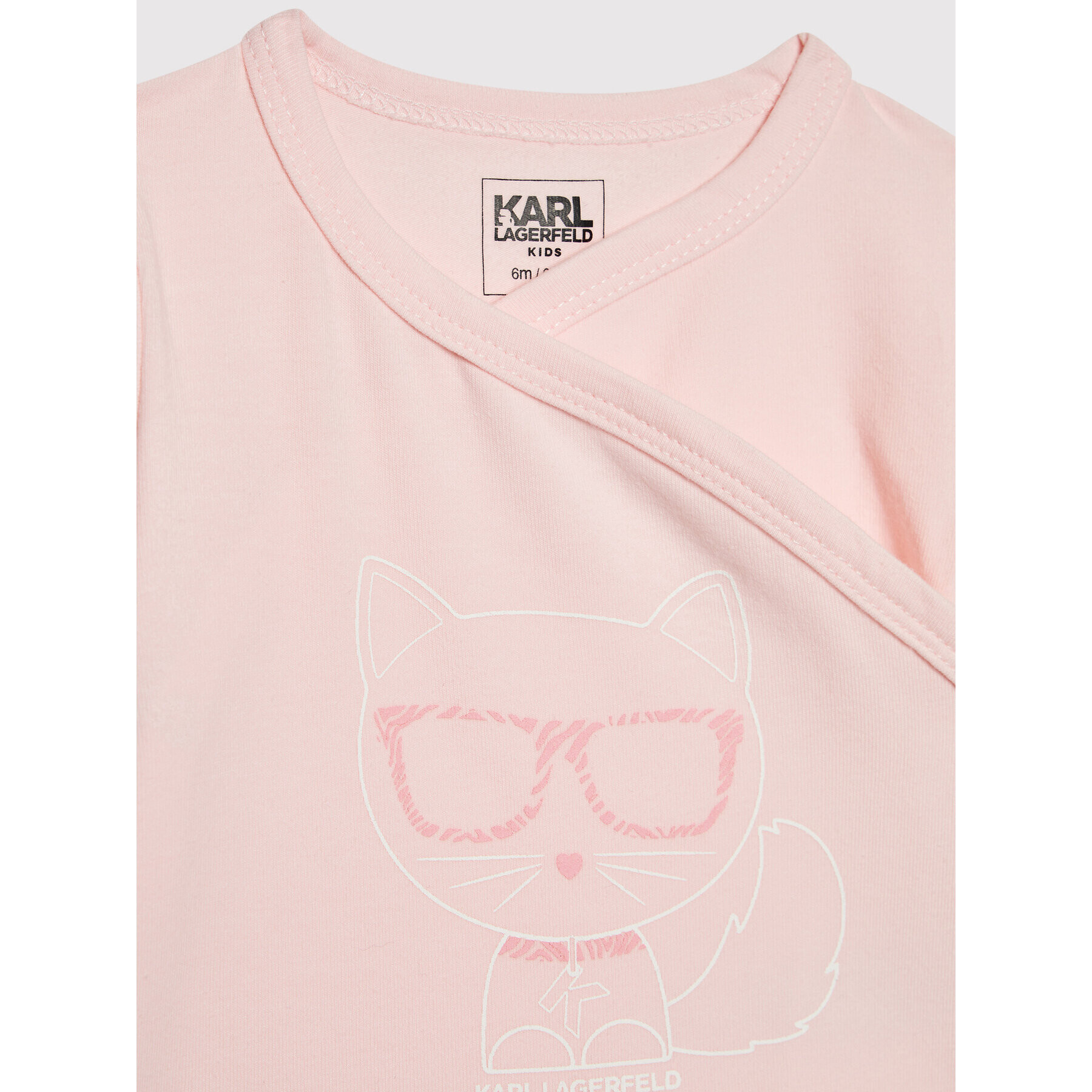 KARL LAGERFELD Set 2 body-uri pentru copii Z98096 Roz Regular Fit - Pled.ro