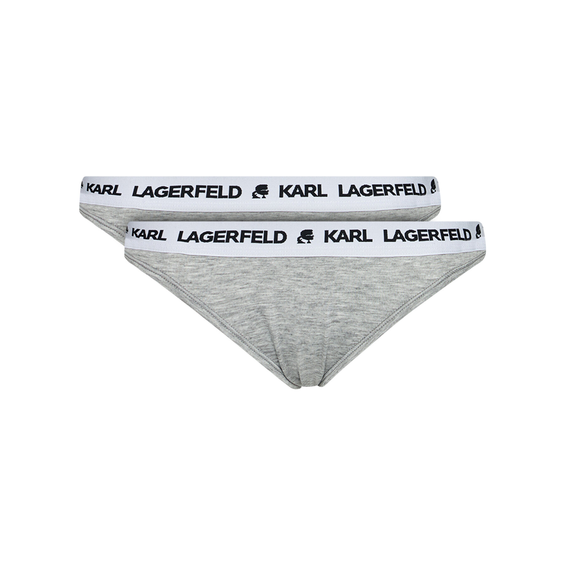 KARL LAGERFELD Set 2 perechi de chiloți de damă clasici Logo Set 211W2127 Gri - Pled.ro