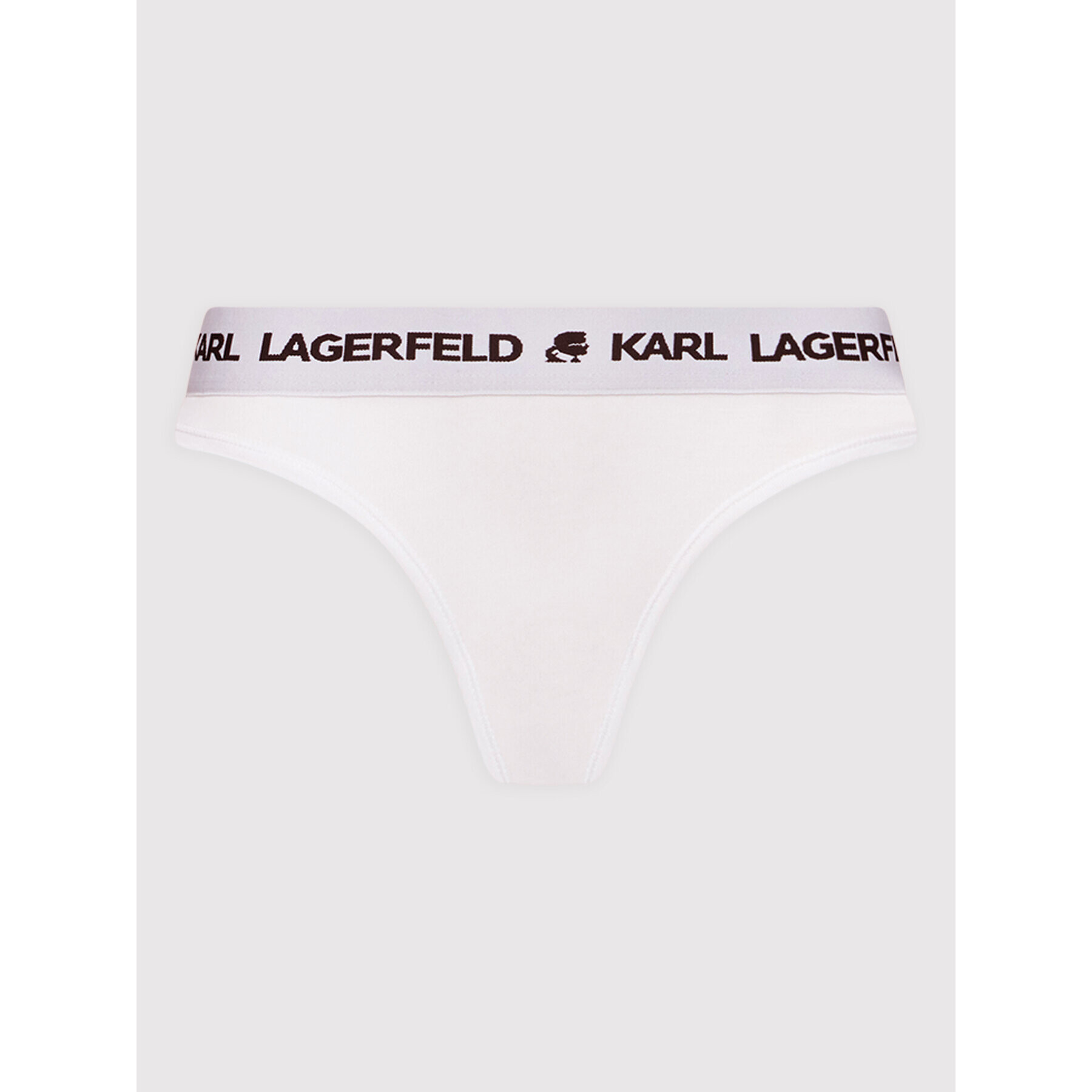 KARL LAGERFELD Set 2 perechi de chiloți tanga Logo Set 211W2126 Alb - Pled.ro