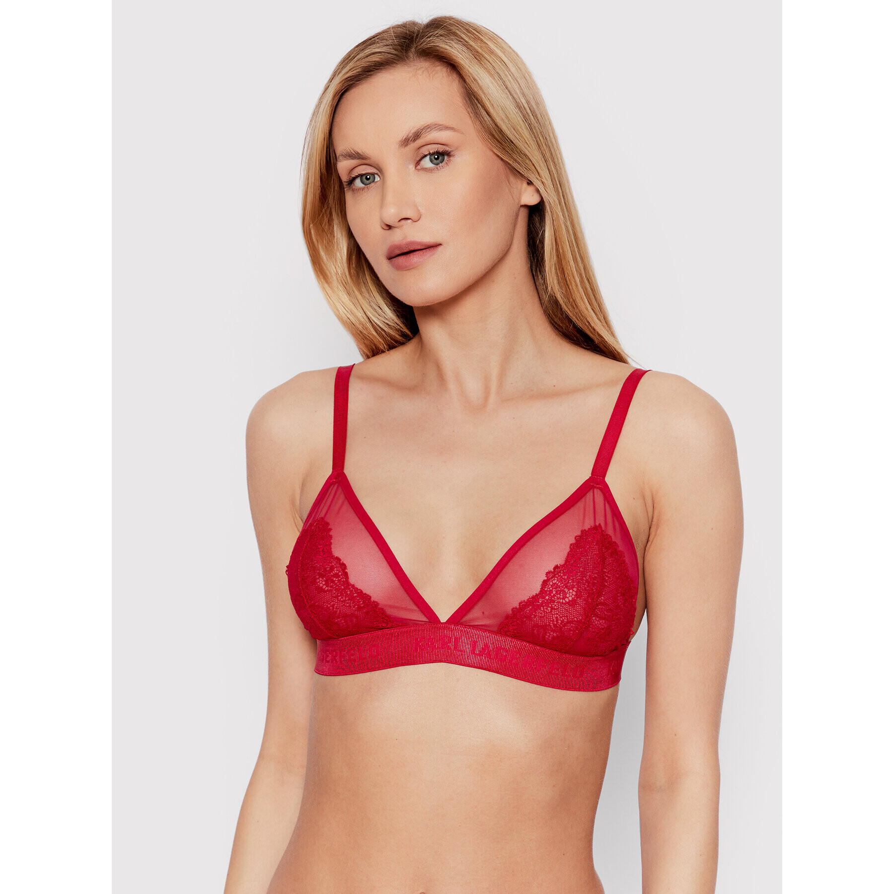 KARL LAGERFELD Sutien Bralette 211W2100 Roșu - Pled.ro