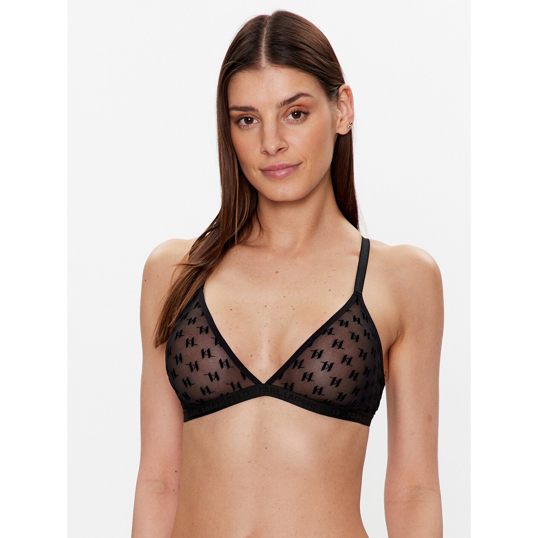 KARL LAGERFELD Sutien Bralette 225W2102 Negru - Pled.ro