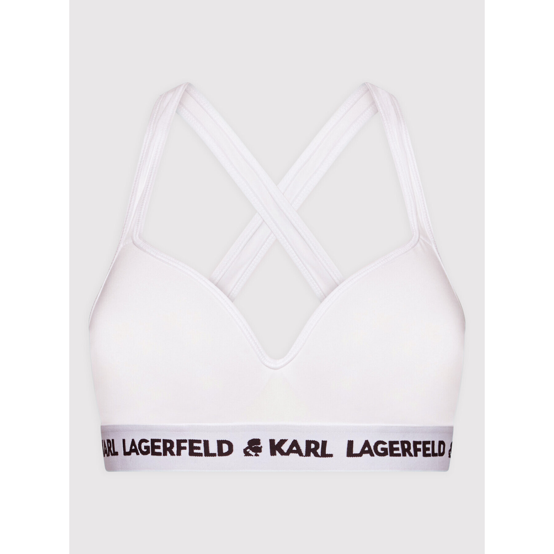 KARL LAGERFELD Sutien fără armătură Logo 211W2109 Alb - Pled.ro