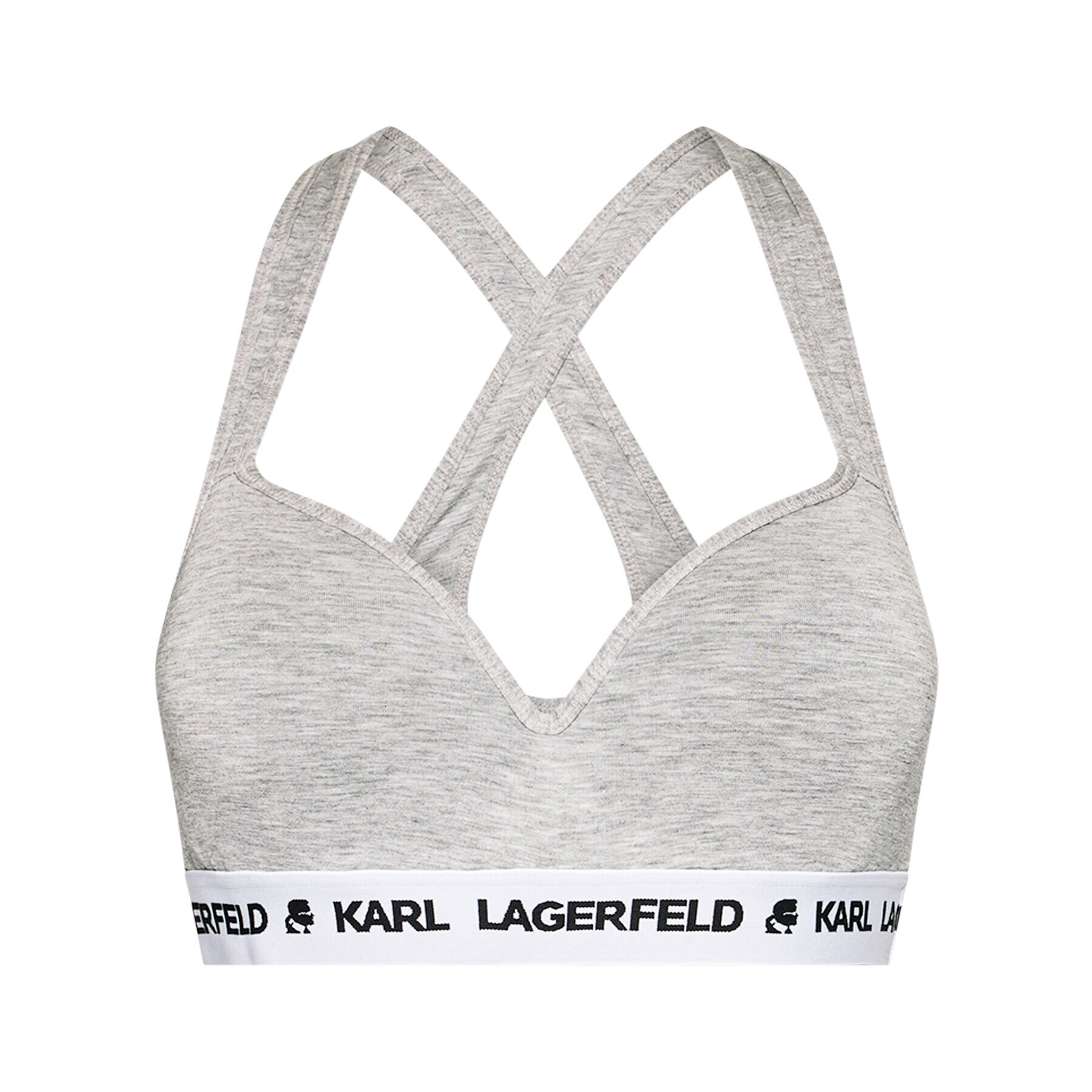 KARL LAGERFELD Sutien fără armătură Logo 211W2109 Gri - Pled.ro