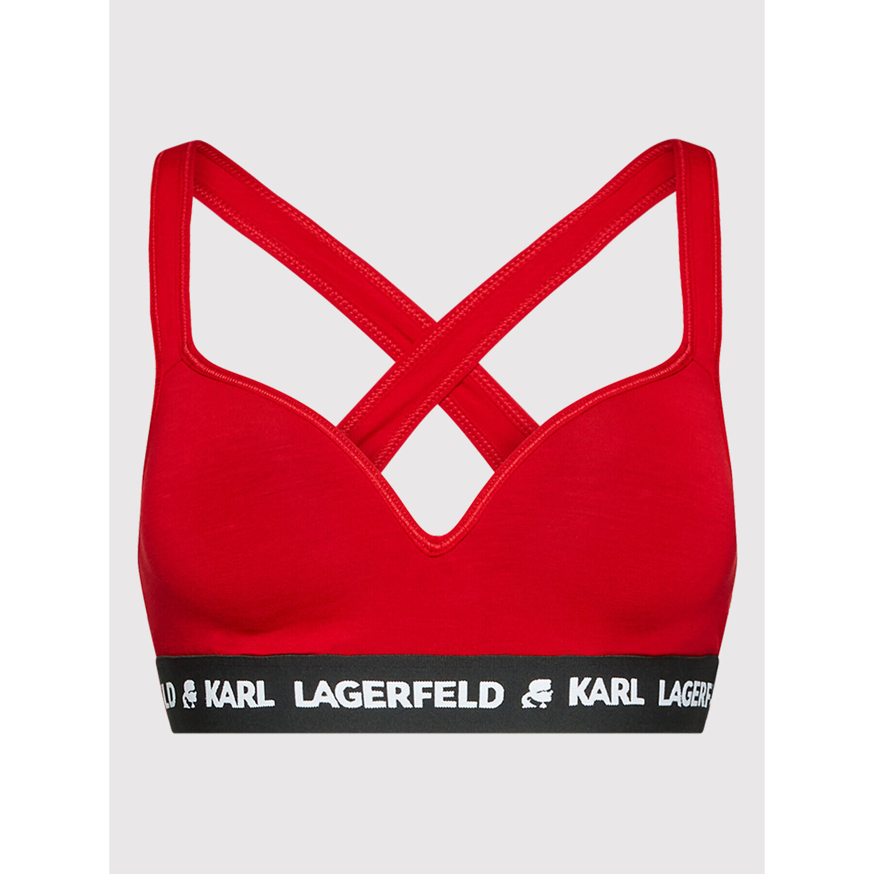 KARL LAGERFELD Sutien fără armătură Logo 211W2109 Roșu - Pled.ro