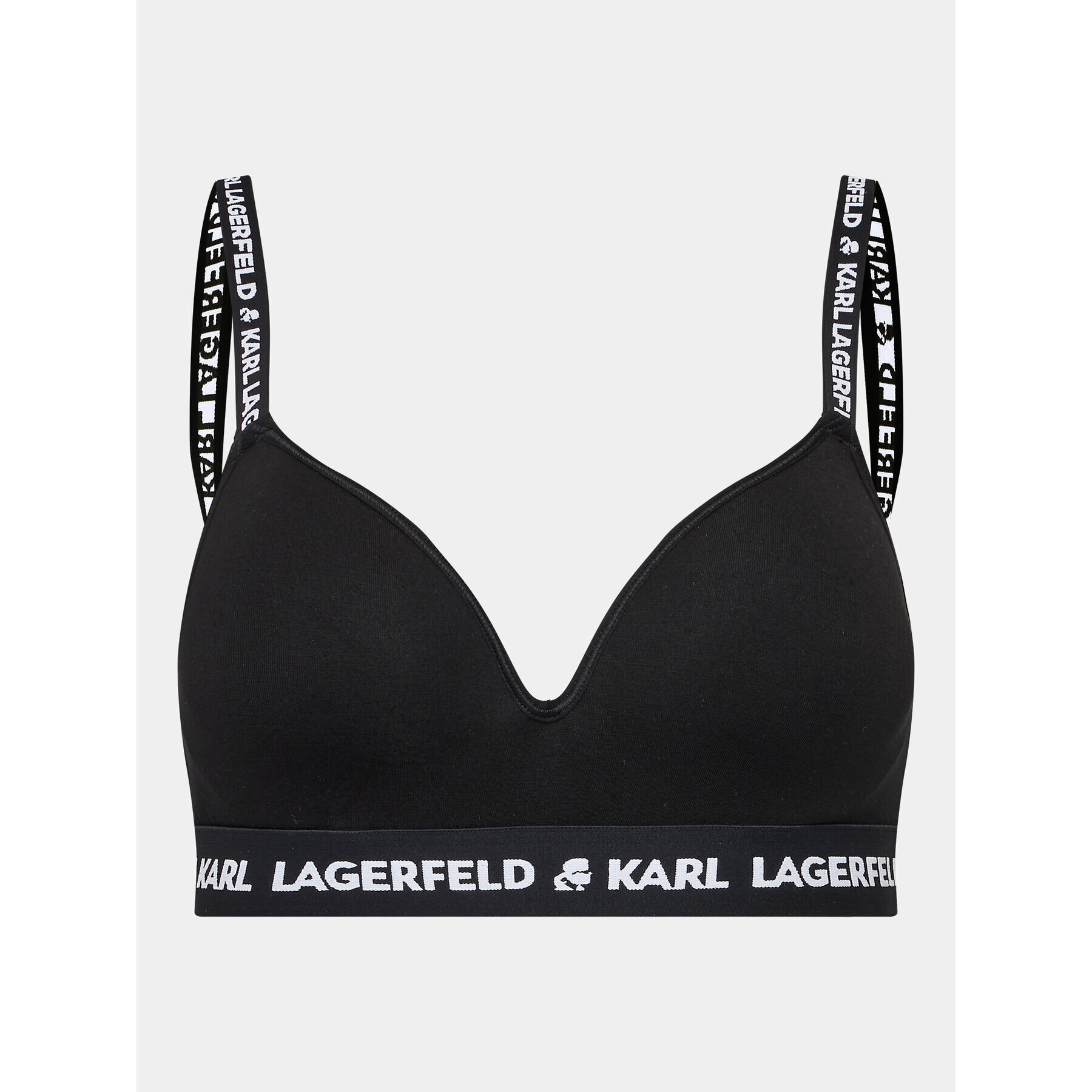 KARL LAGERFELD Sutien top Logo 230W2108 Negru - Pled.ro