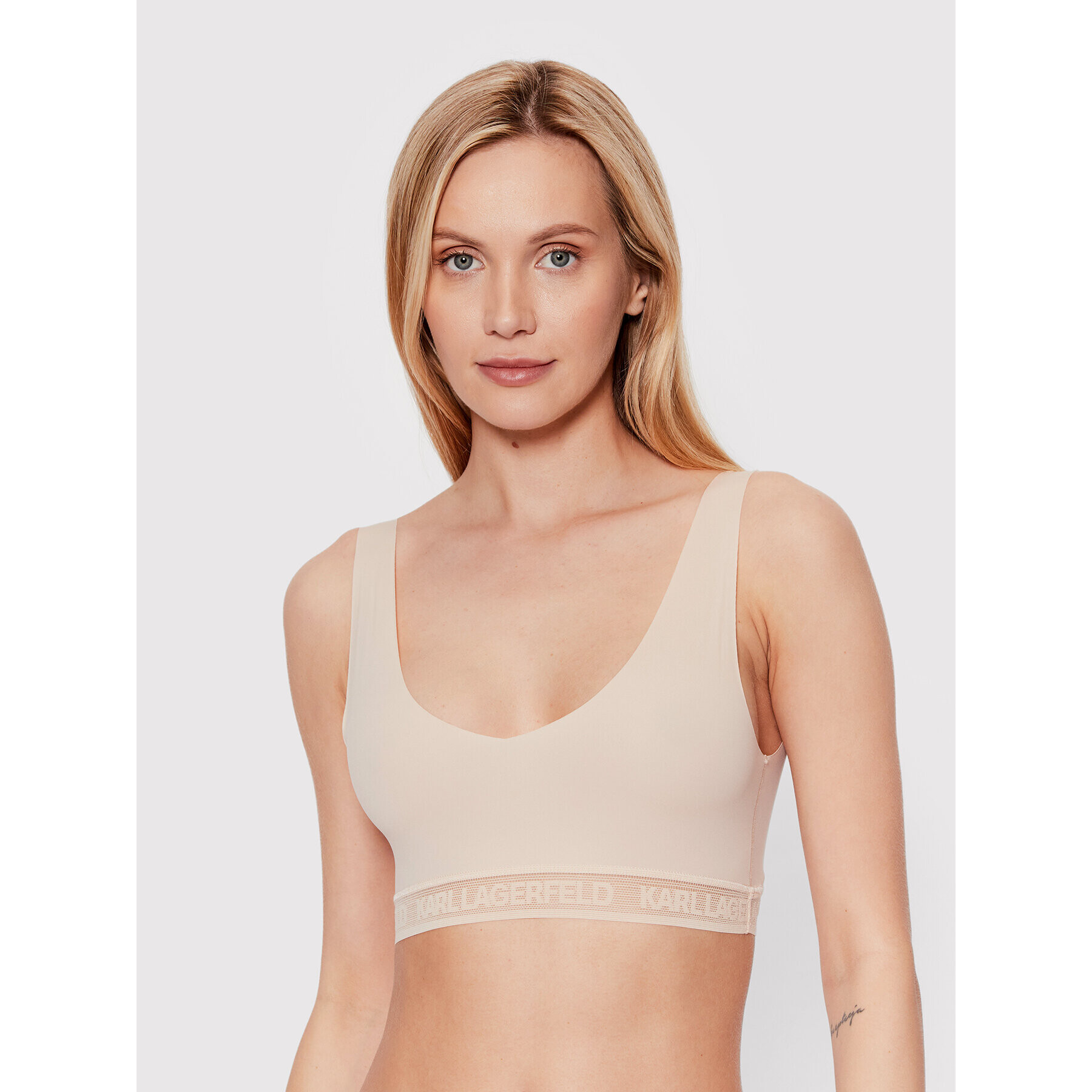 KARL LAGERFELD Sutien top Ultralight 220W2161 Bej - Pled.ro