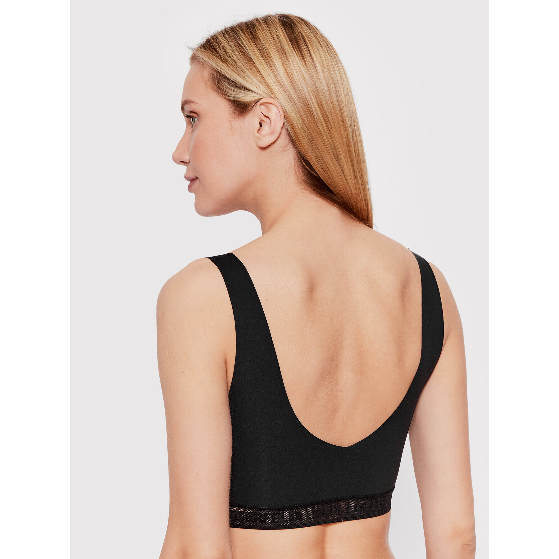 KARL LAGERFELD Sutien top Ultralight 220W2161 Negru - Pled.ro