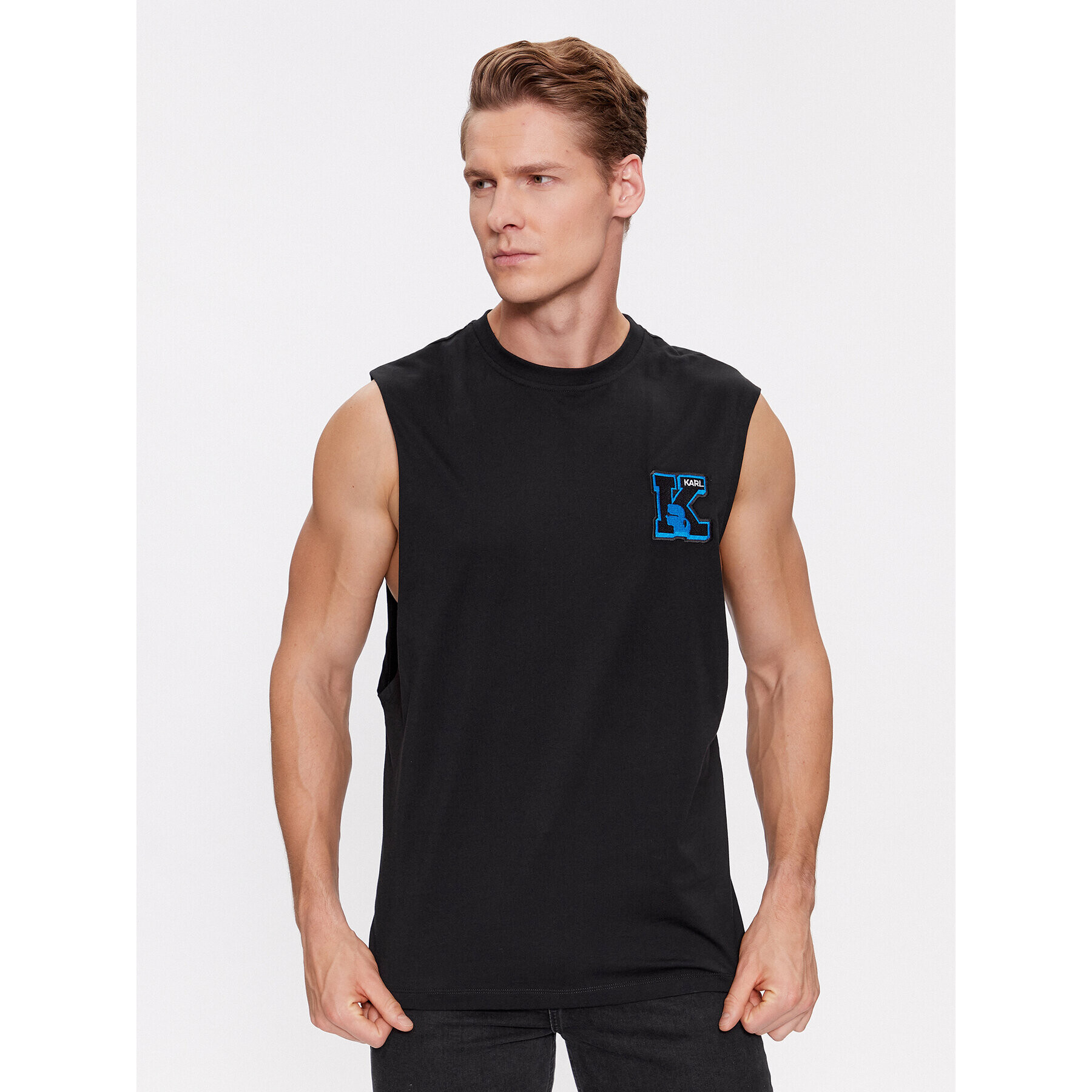 KARL LAGERFELD Tank top 240M2203 Negru Regular Fit - Pled.ro