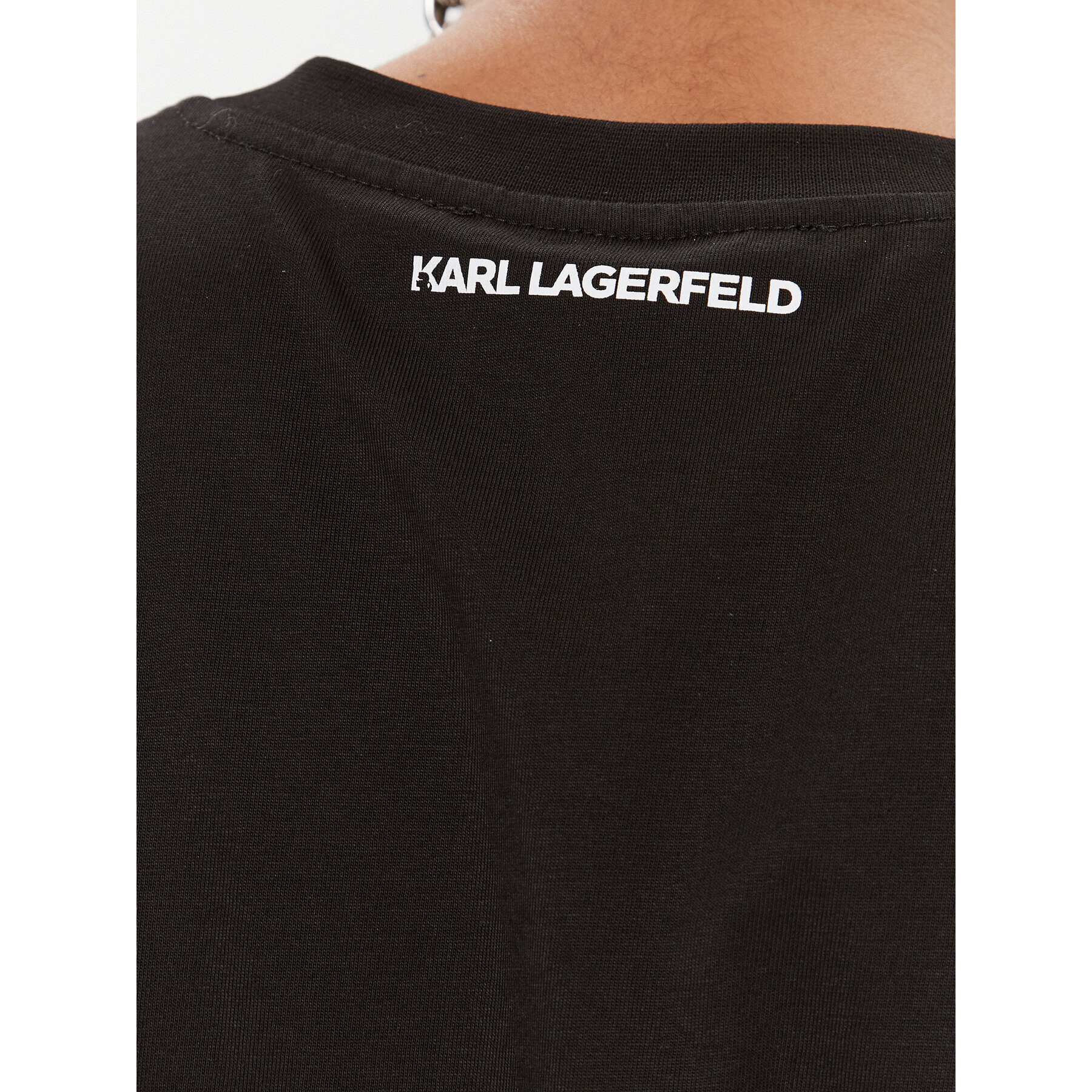 KARL LAGERFELD Tricou 235W1716 Negru Relaxed Fit - Pled.ro