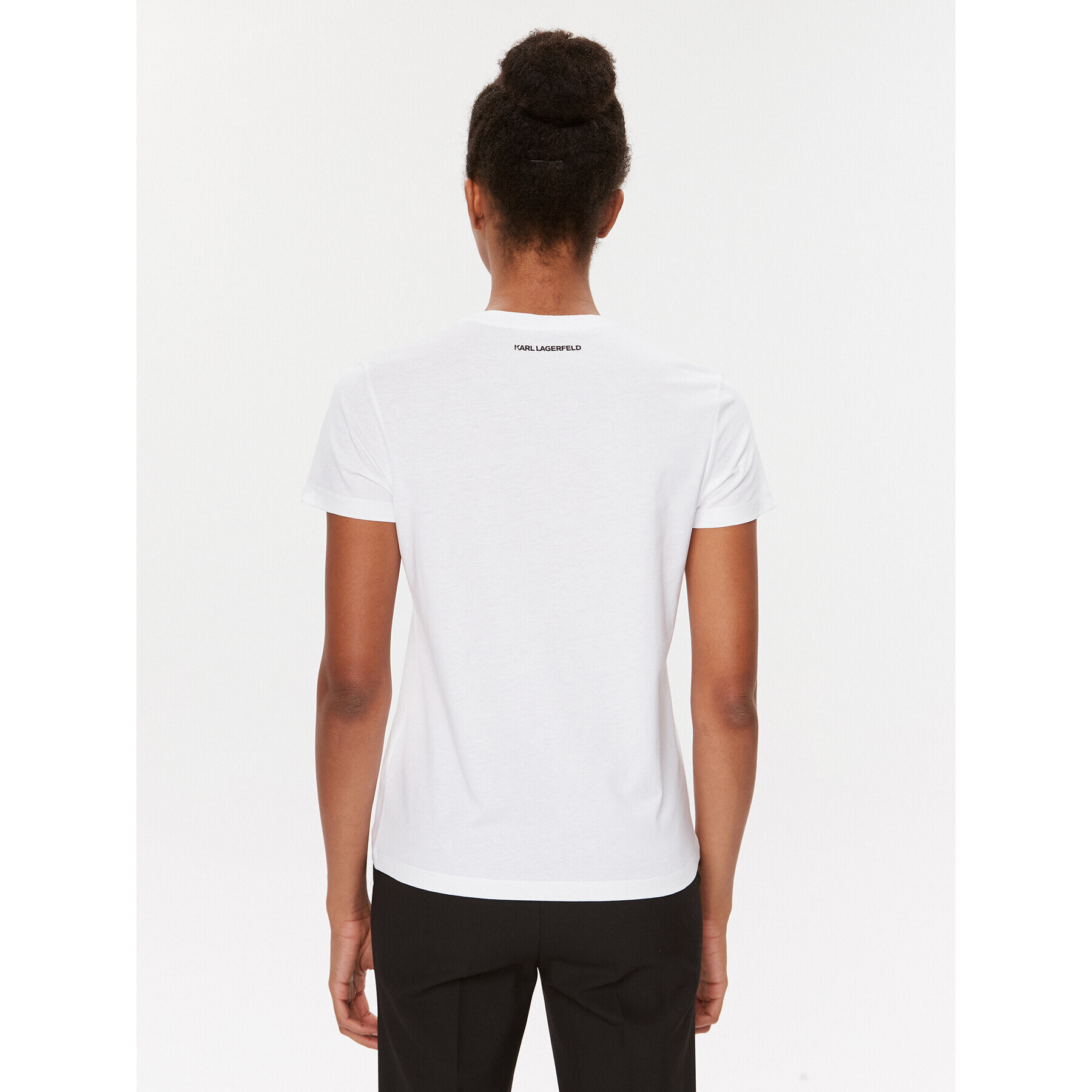 KARL LAGERFELD Tricou 235W1726 Alb Regular Fit - Pled.ro