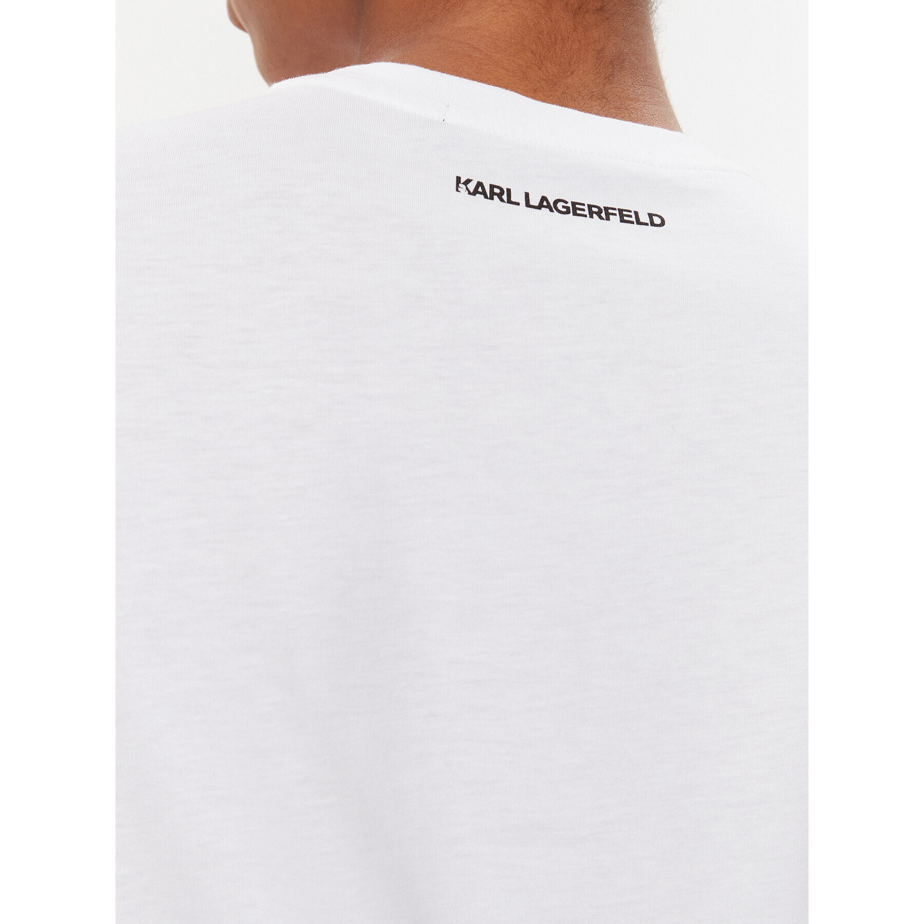 KARL LAGERFELD Tricou 235W1726 Alb Regular Fit - Pled.ro