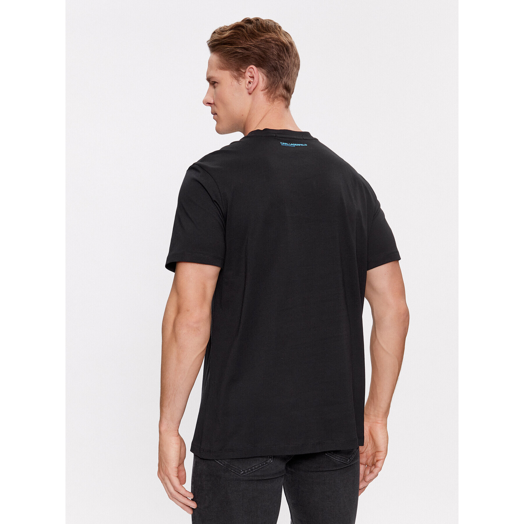 KARL LAGERFELD Tricou 240M2204 Negru Regular Fit - Pled.ro