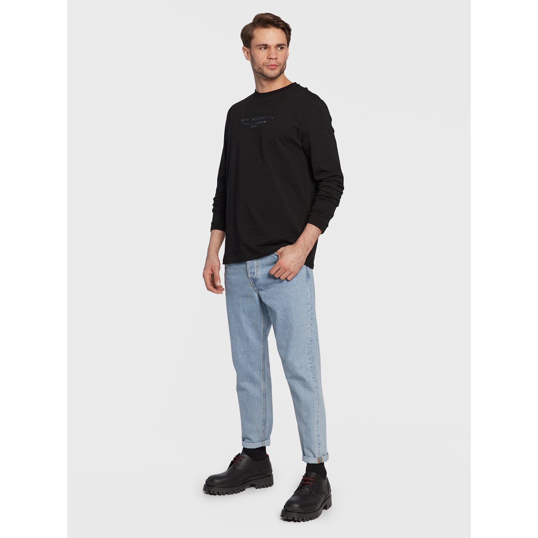 KARL LAGERFELD Tricou 755007 524221 Negru Regular Fit - Pled.ro