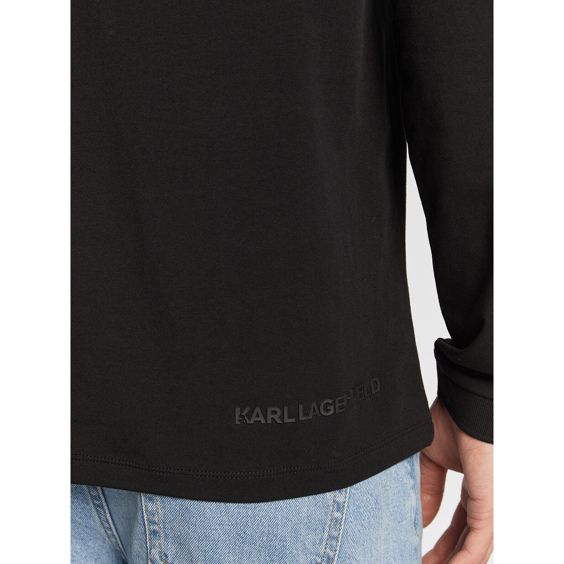 KARL LAGERFELD Tricou 755007 524221 Negru Regular Fit - Pled.ro