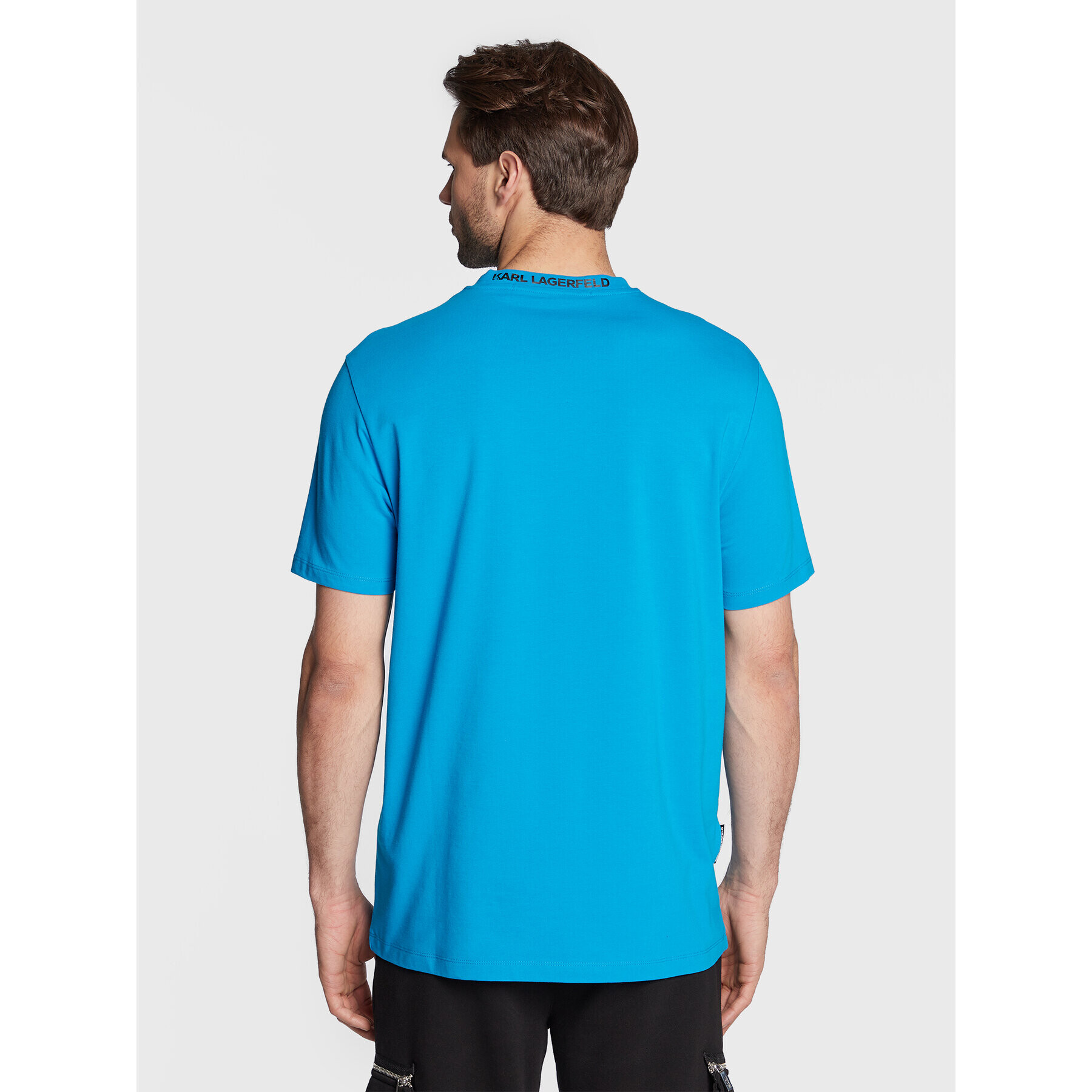 KARL LAGERFELD Tricou 755024 524221 Albastru Regular Fit - Pled.ro