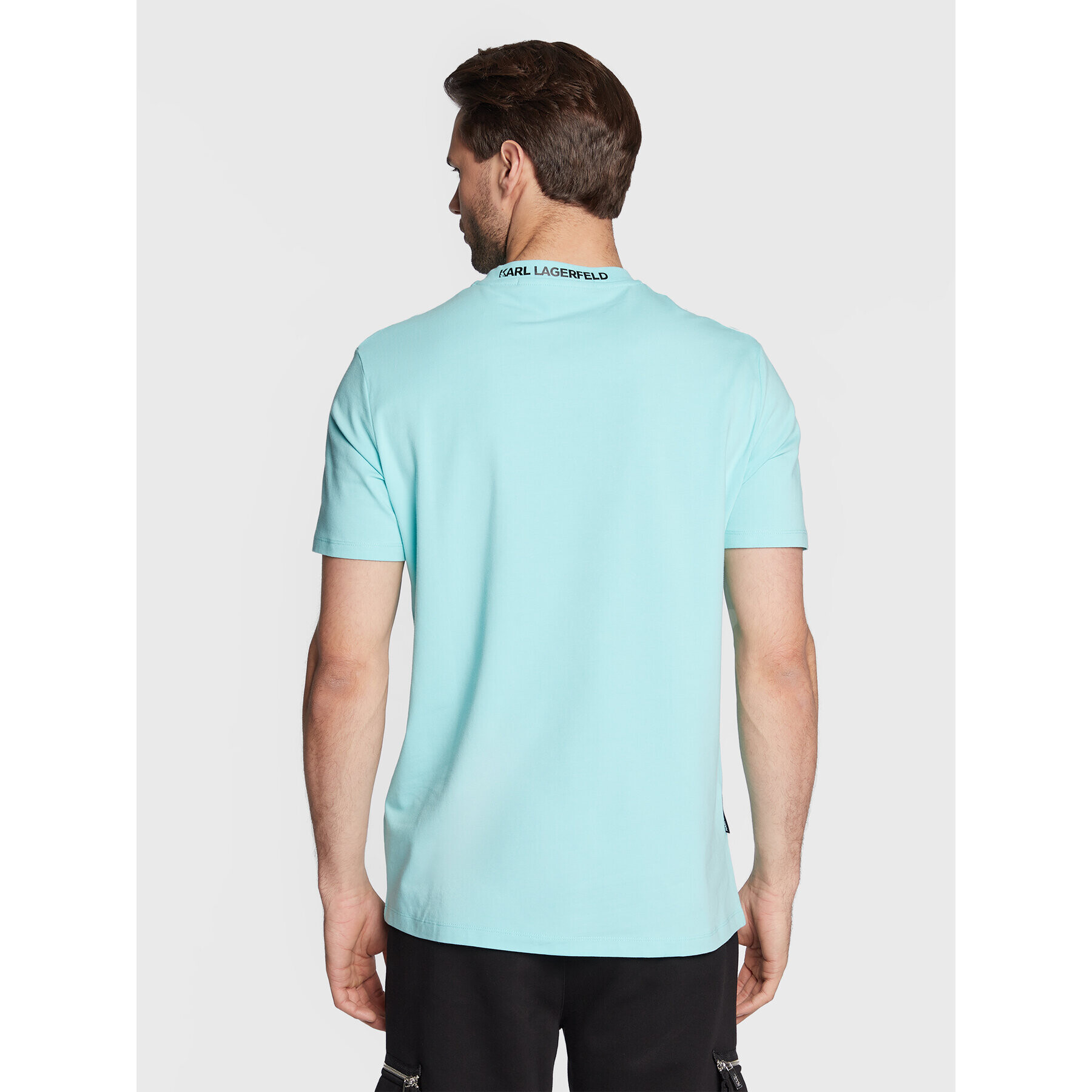 KARL LAGERFELD Tricou 755024 524221 Verde Regular Fit - Pled.ro