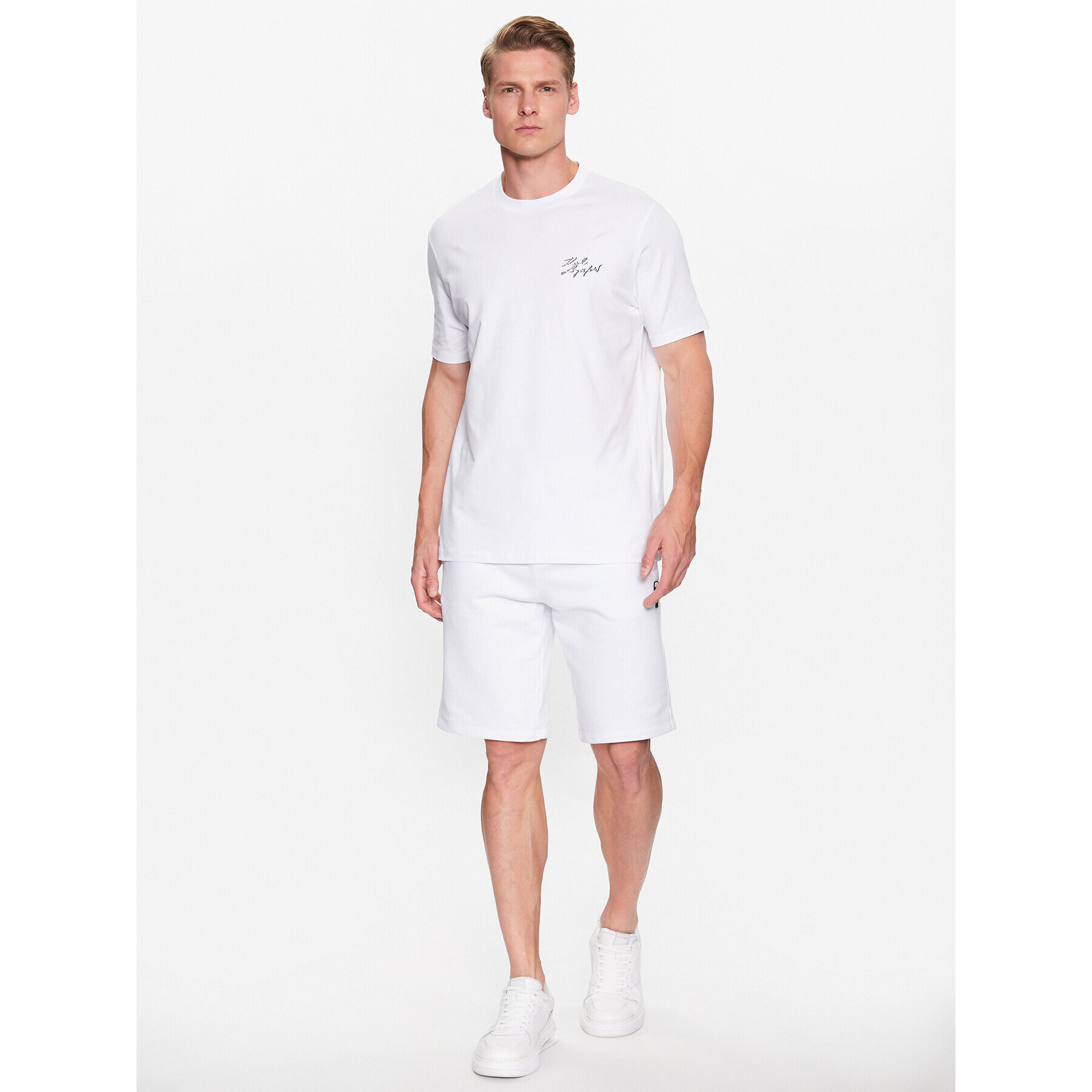 KARL LAGERFELD Tricou 755024 532221 Alb Regular Fit - Pled.ro