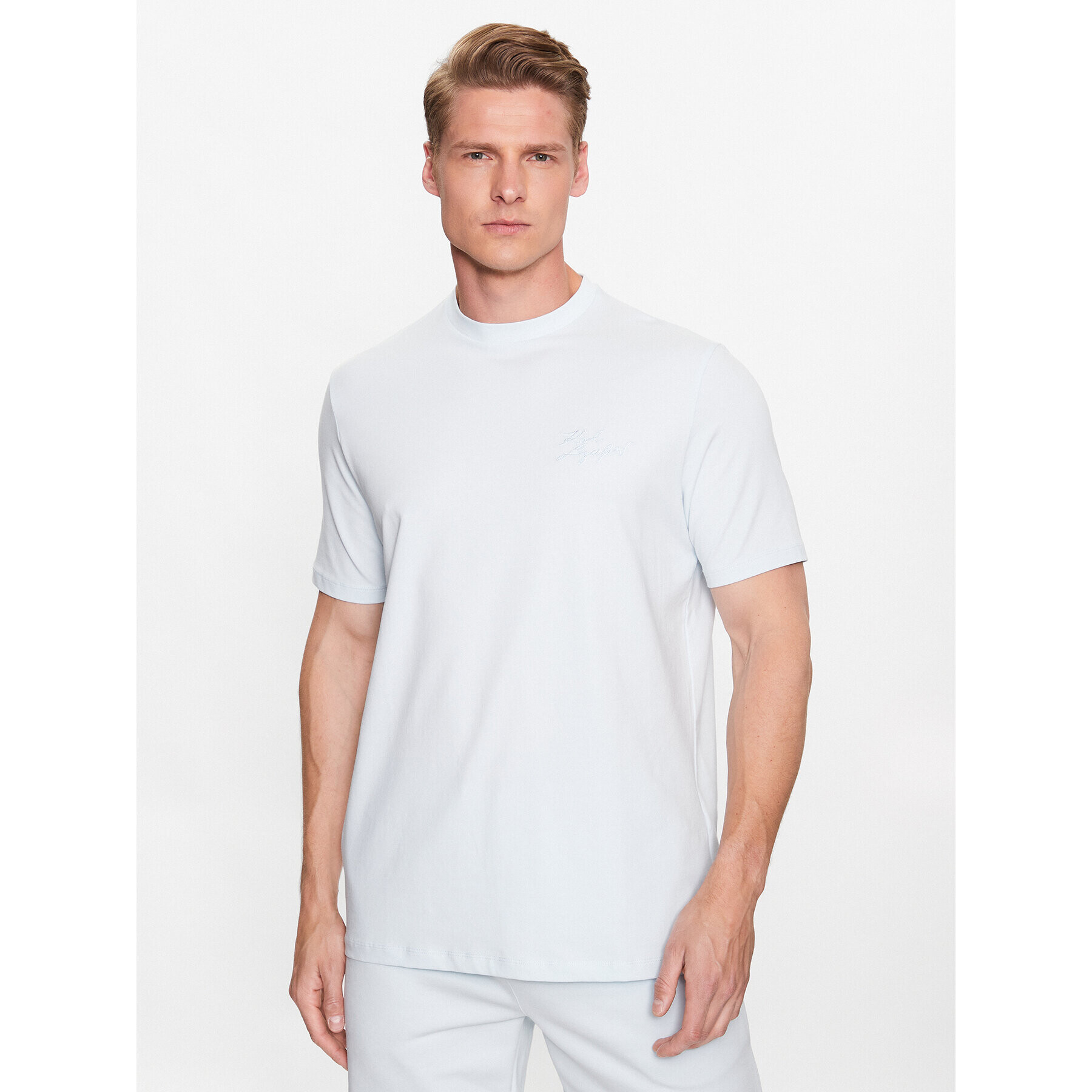 KARL LAGERFELD Tricou 755024 532221 Albastru Regular Fit - Pled.ro