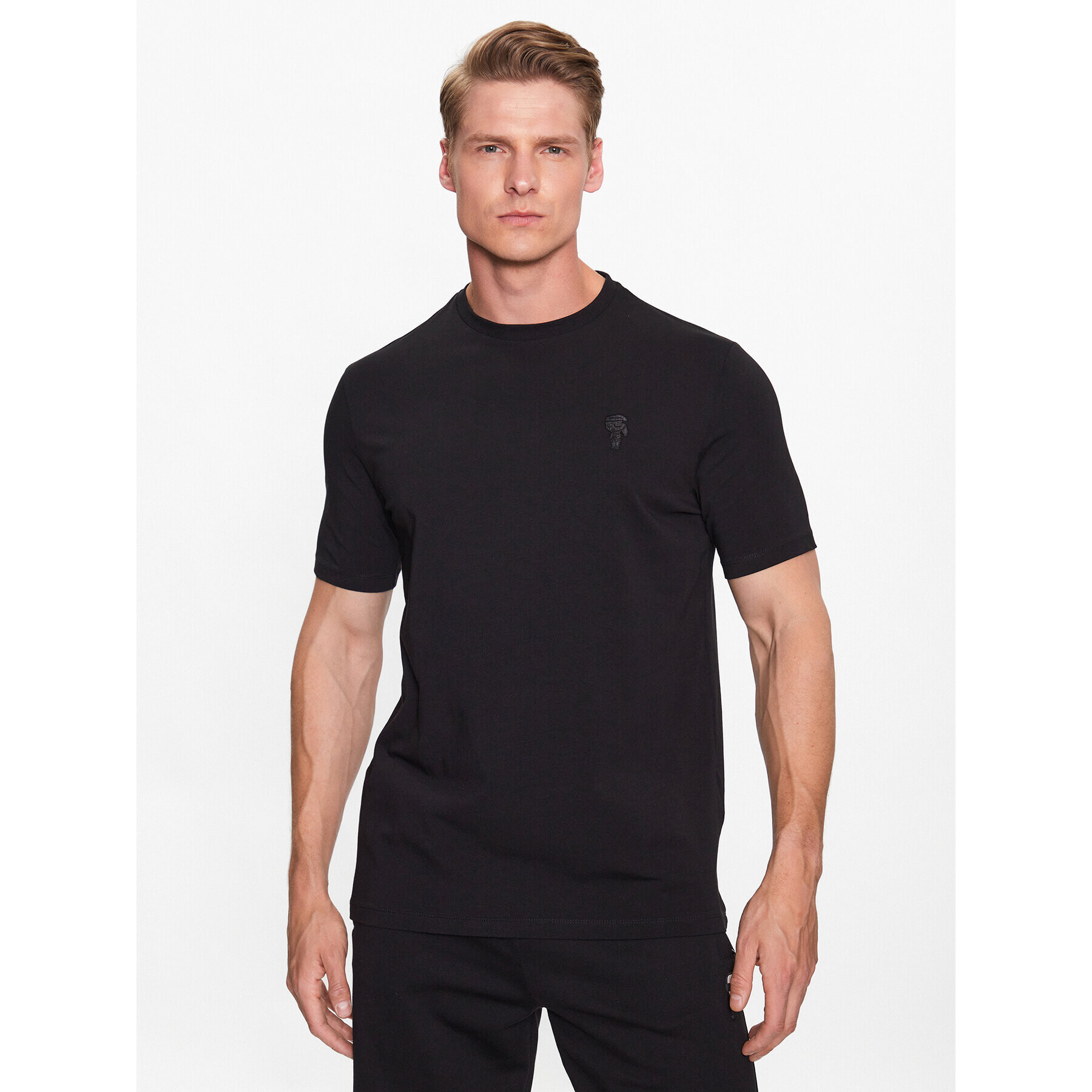 KARL LAGERFELD Tricou 755024 532221 Negru Regular Fit - Pled.ro