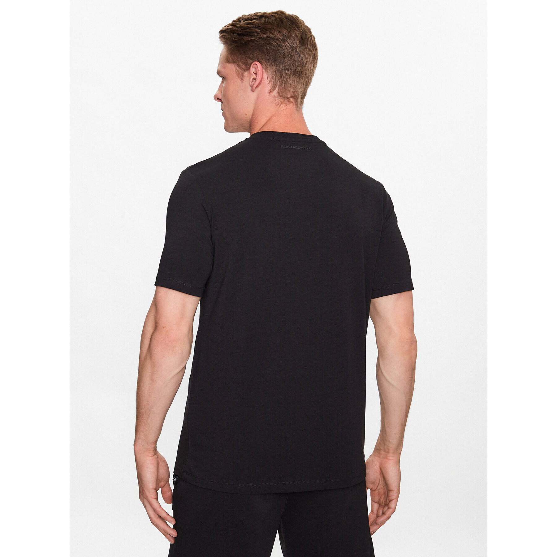 KARL LAGERFELD Tricou 755024 532221 Negru Regular Fit - Pled.ro